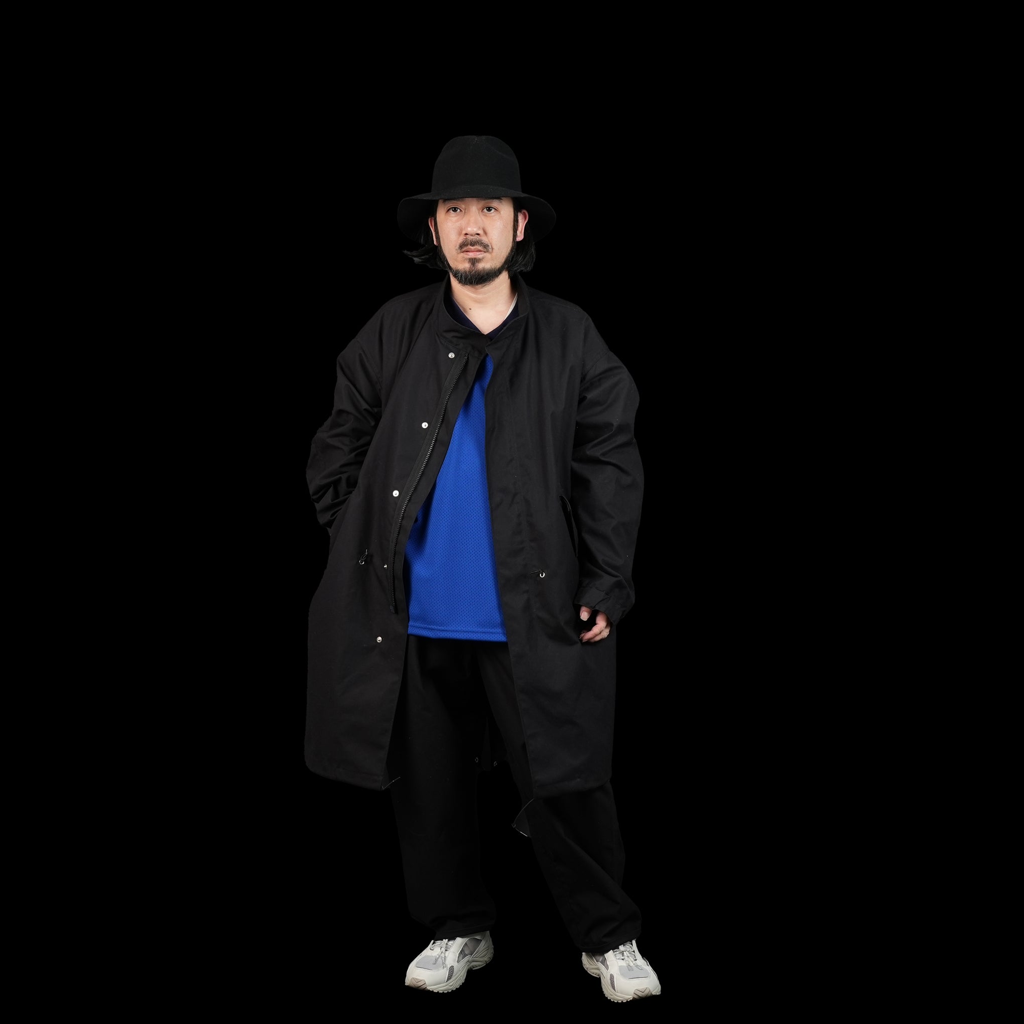 PH23FW-008 | P.H. M. BM S.WAX CLOTH MODS COAT | Color:Black【POWDERHORN MOUNTAINEERING_パウダーホーンマウンテニアリング】