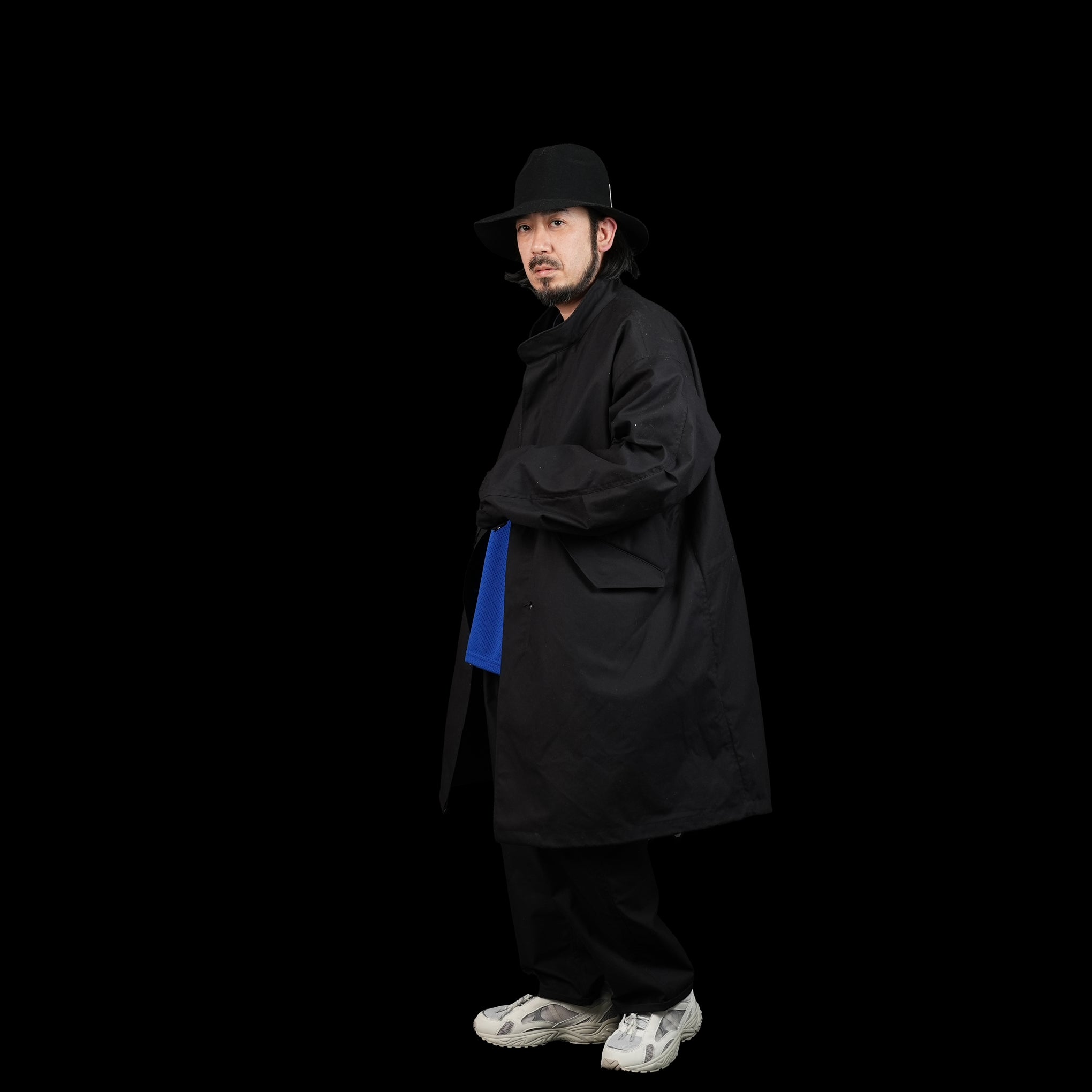 PH23FW-008 | P.H. M. BM S.WAX CLOTH MODS COAT | Color:Black【POWDERHORN MOUNTAINEERING_パウダーホーンマウンテニアリング】