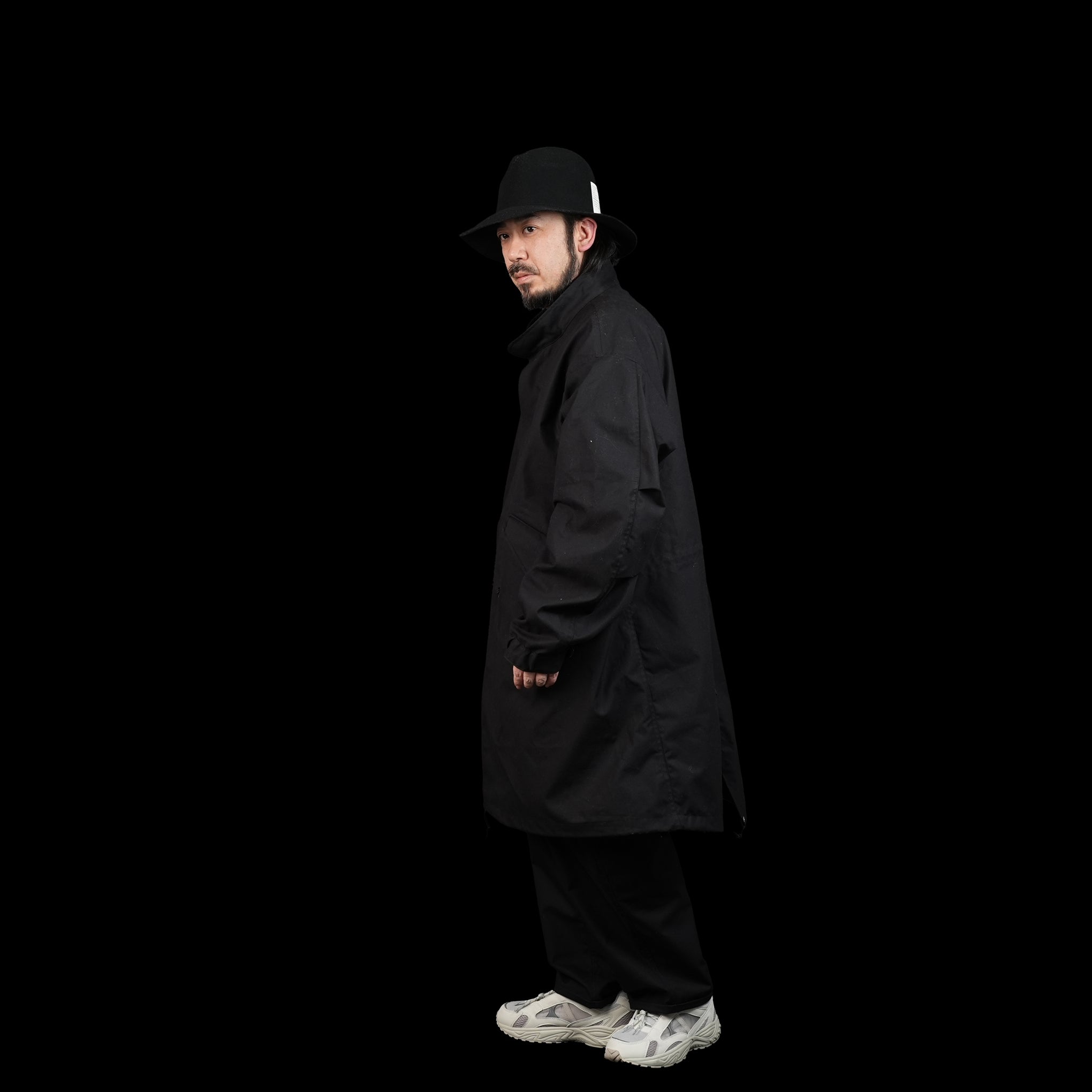 PH23FW-008 | P.H. M. BM S.WAX CLOTH MODS COAT | Color:Black【POWDERHORN MOUNTAINEERING_パウダーホーンマウンテニアリング】