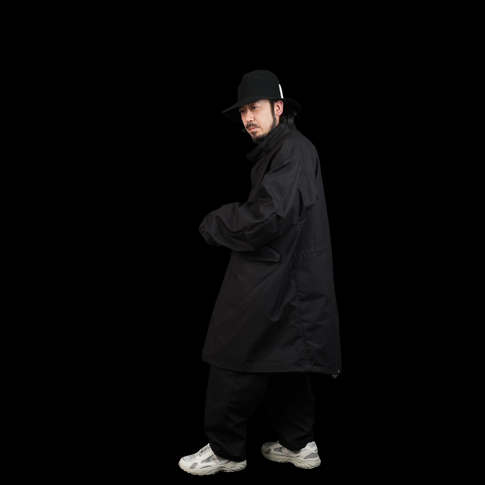 PH23FW-008 | P.H. M. BM S.WAX CLOTH MODS COAT | Color:Black【POWDERHORN MOUNTAINEERING_パウダーホーンマウンテニアリング】
