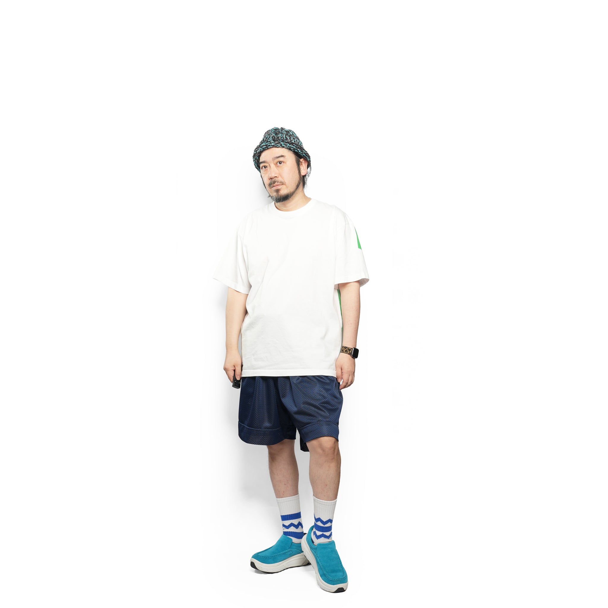_230 リバーシブルメッシュショーツ – Black × Dark Navy | UNTRACE