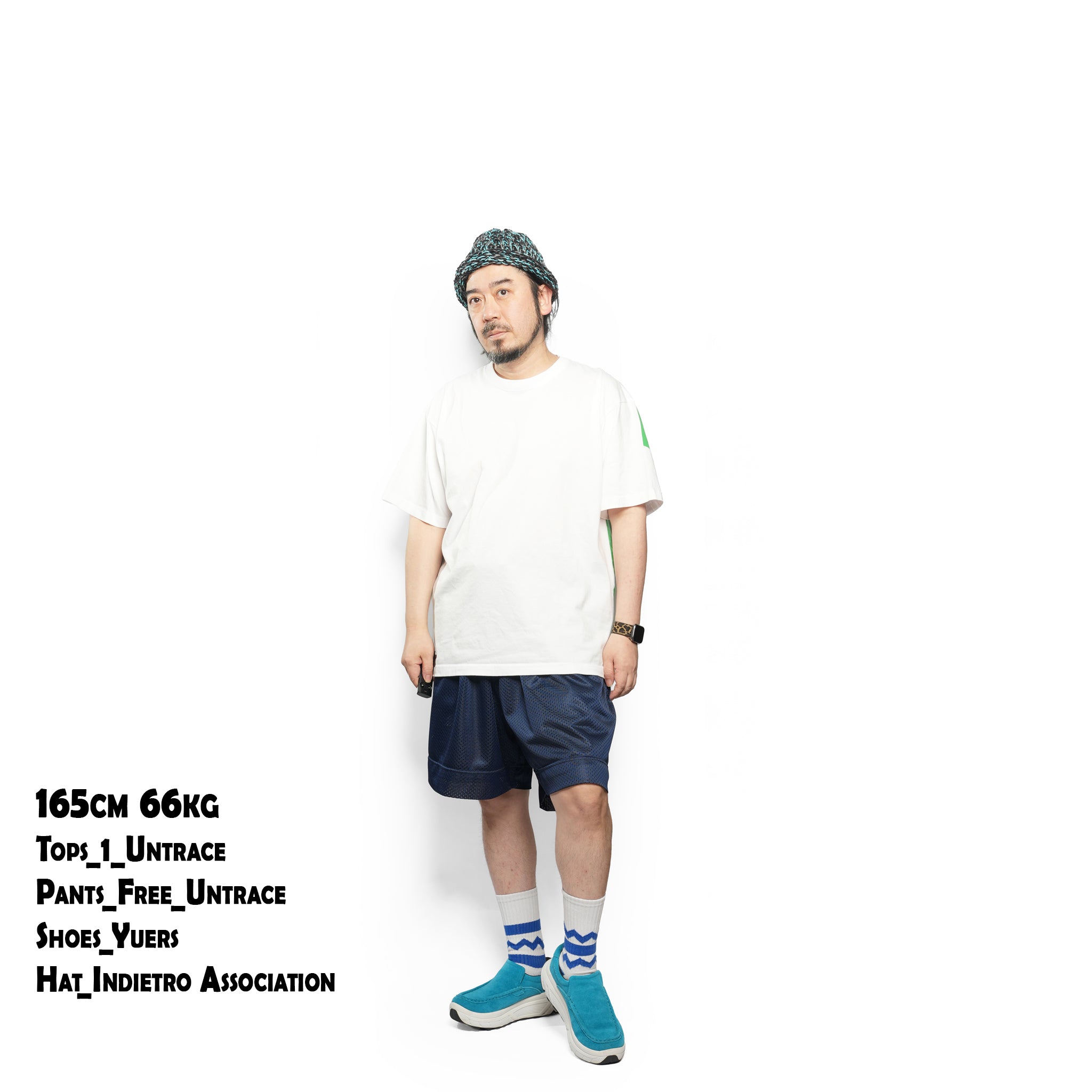 _280 Graphic tee 9 – White × Green | UNTRACE
