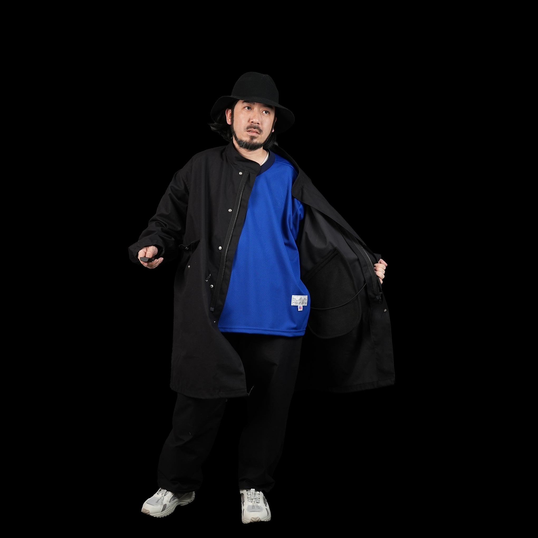PH23FW-008 | P.H. M. BM S.WAX CLOTH MODS COAT | Color:Black【POWDERHORN MOUNTAINEERING_パウダーホーンマウンテニアリング】