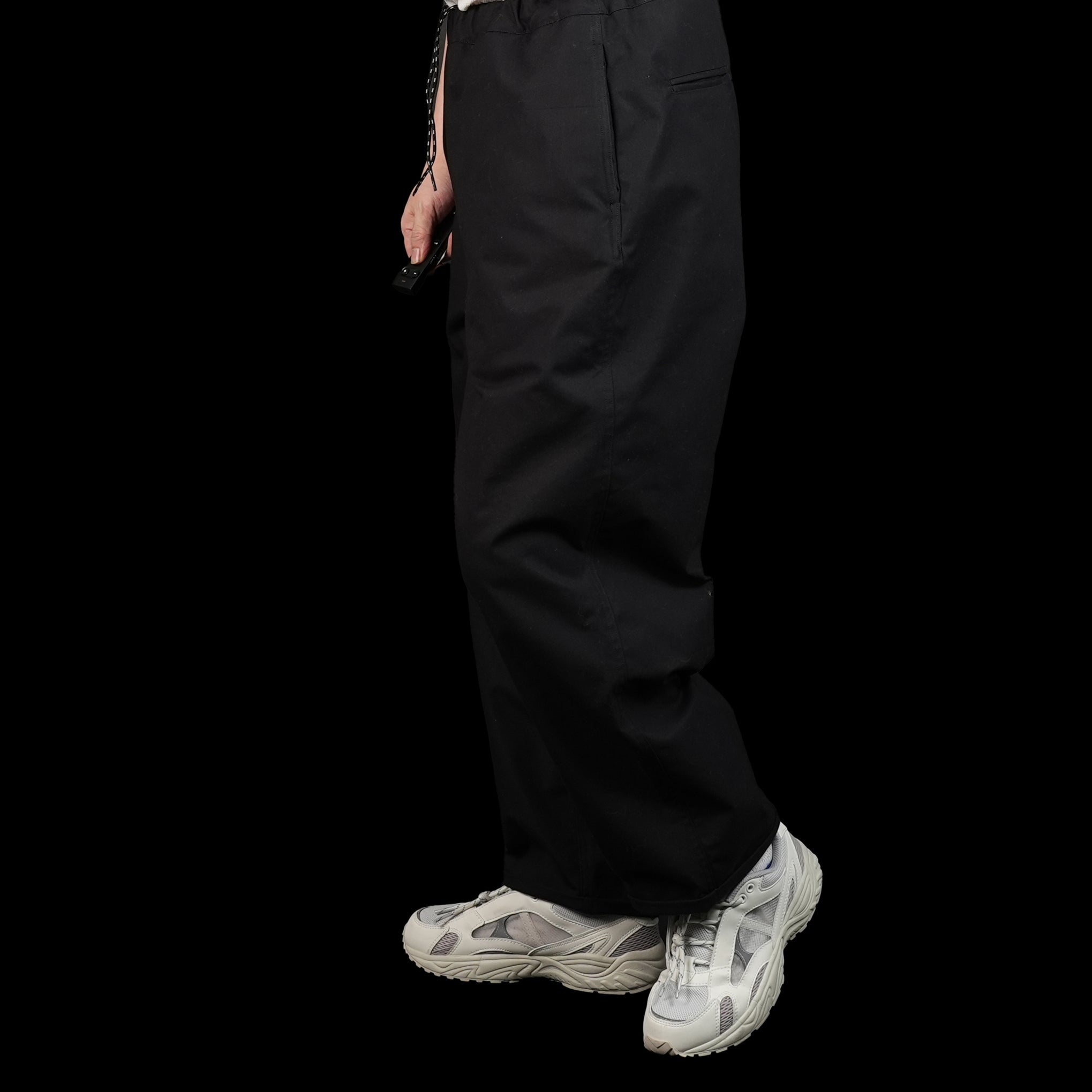 PH23FW-010 | P.H. M. BM S.WAX CLOTH EASY PANTS | Color:Black【POWDERHORN MOUNTAINEERING_パウダーホーンマウンテニアリング】