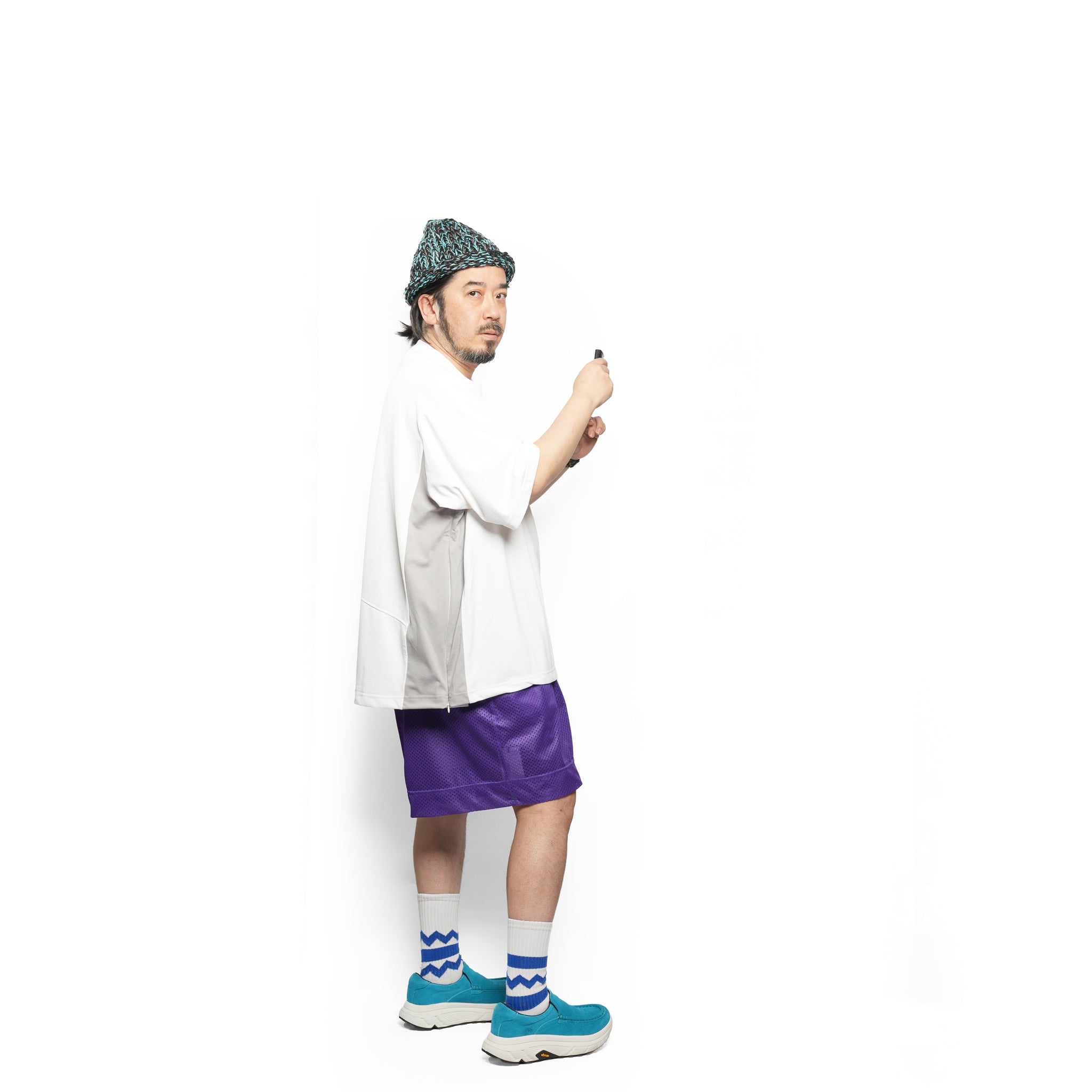 _270 ベンチレーションTEE S/S – White × Gray | UNTRACE