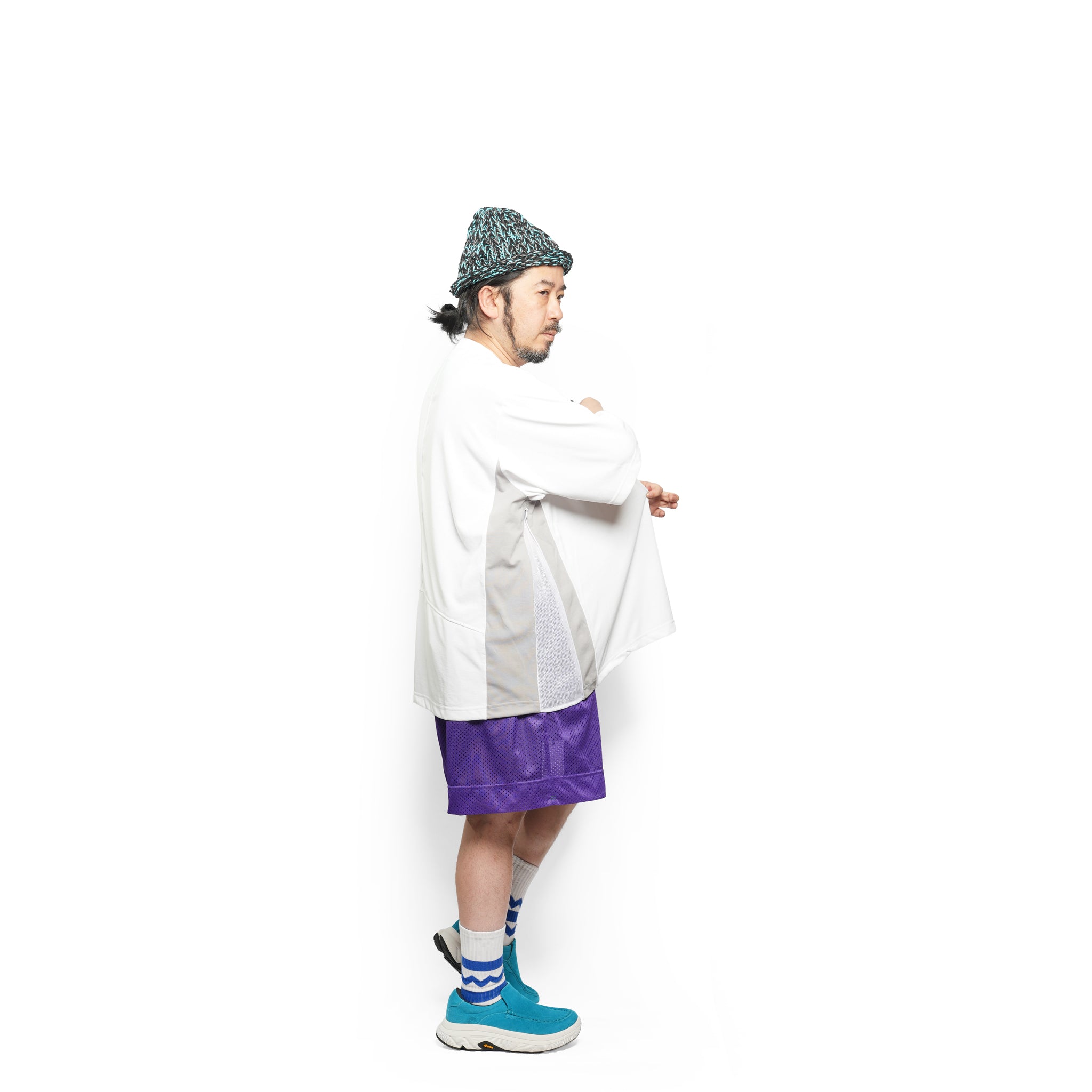 _270 ベンチレーションTEE S/S – White × Gray | UNTRACE