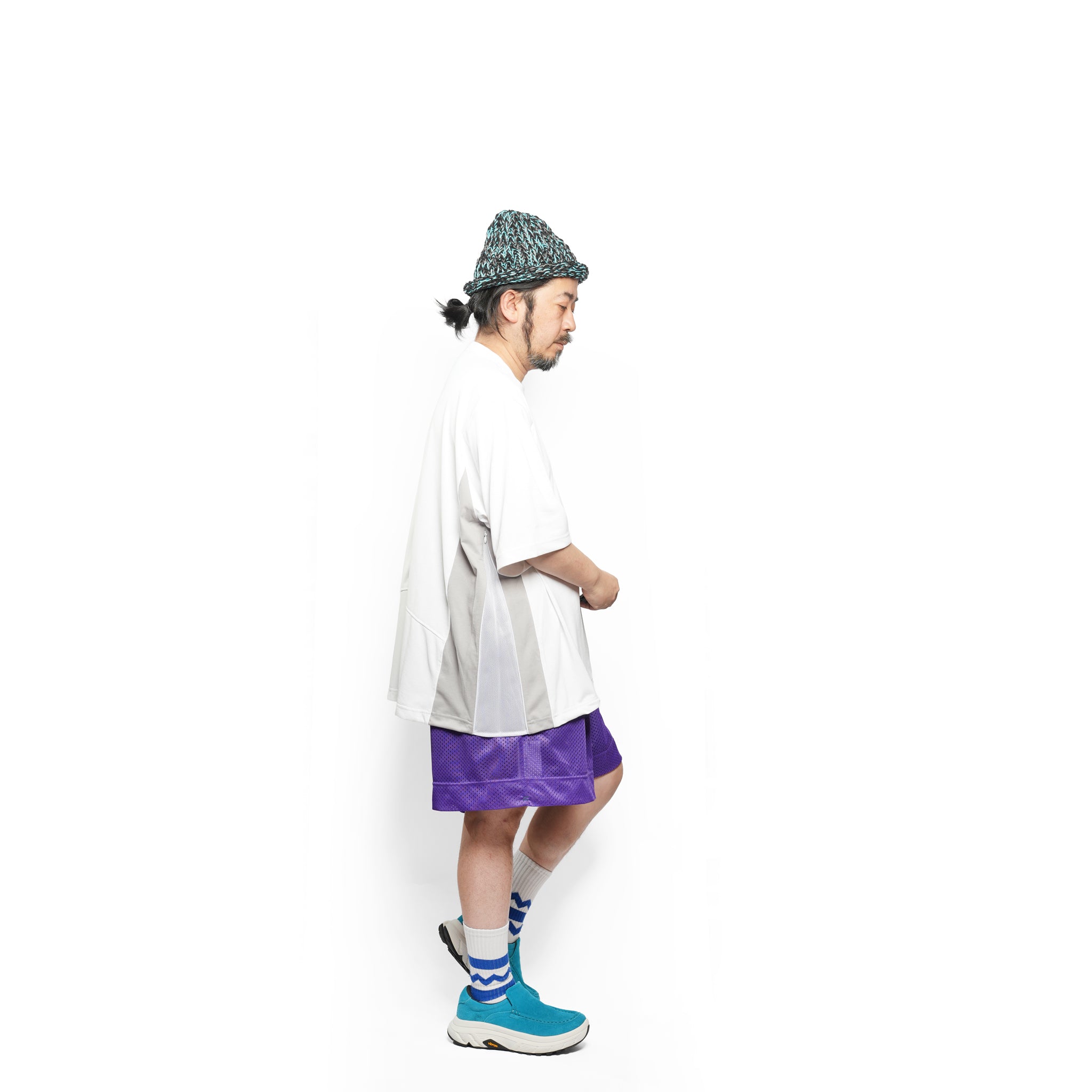 _270 ベンチレーションTEE S/S – White × Gray | UNTRACE
