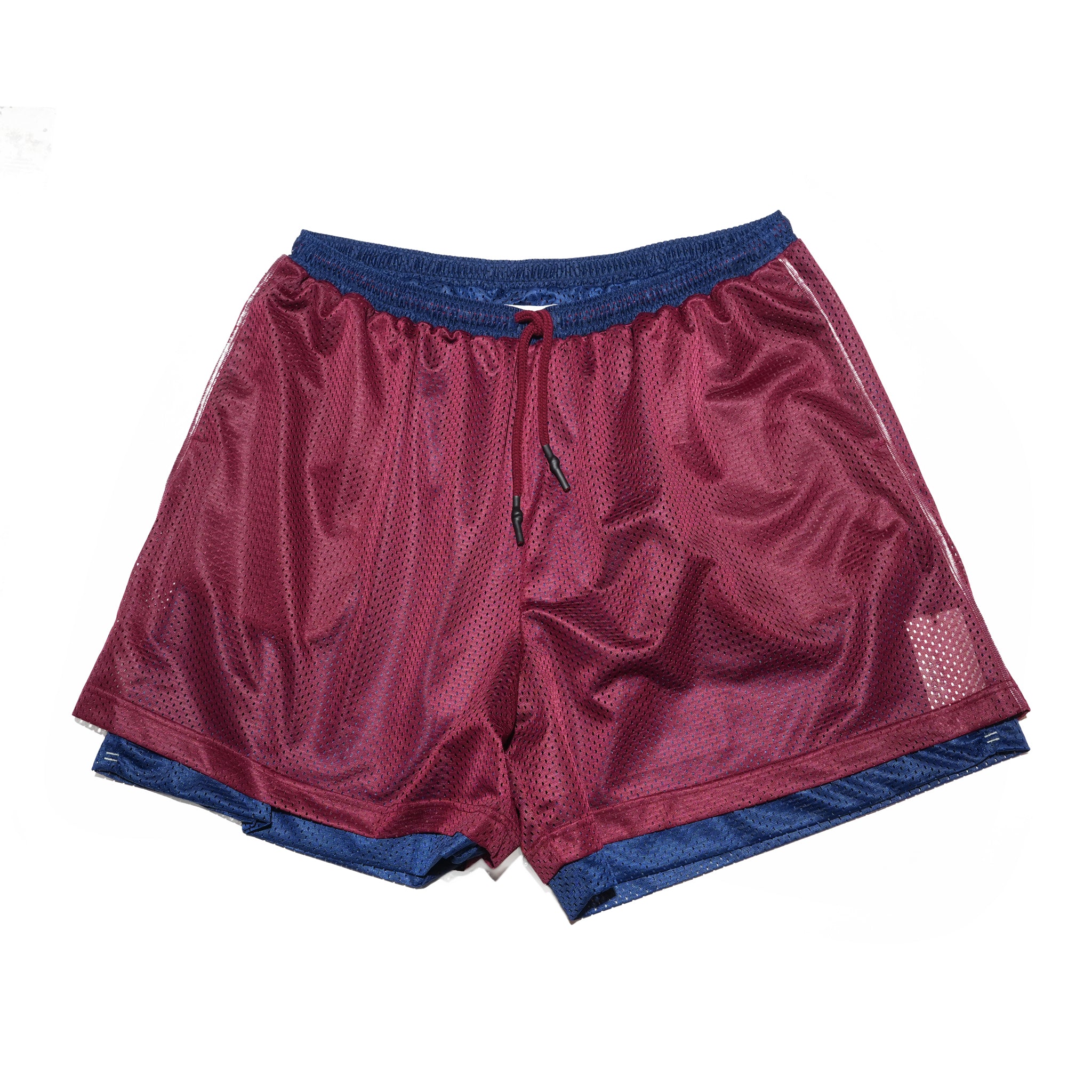 _230 リバーシブルメッシュショーツ – Bordeaux × Dark Navy | UNTRACE
