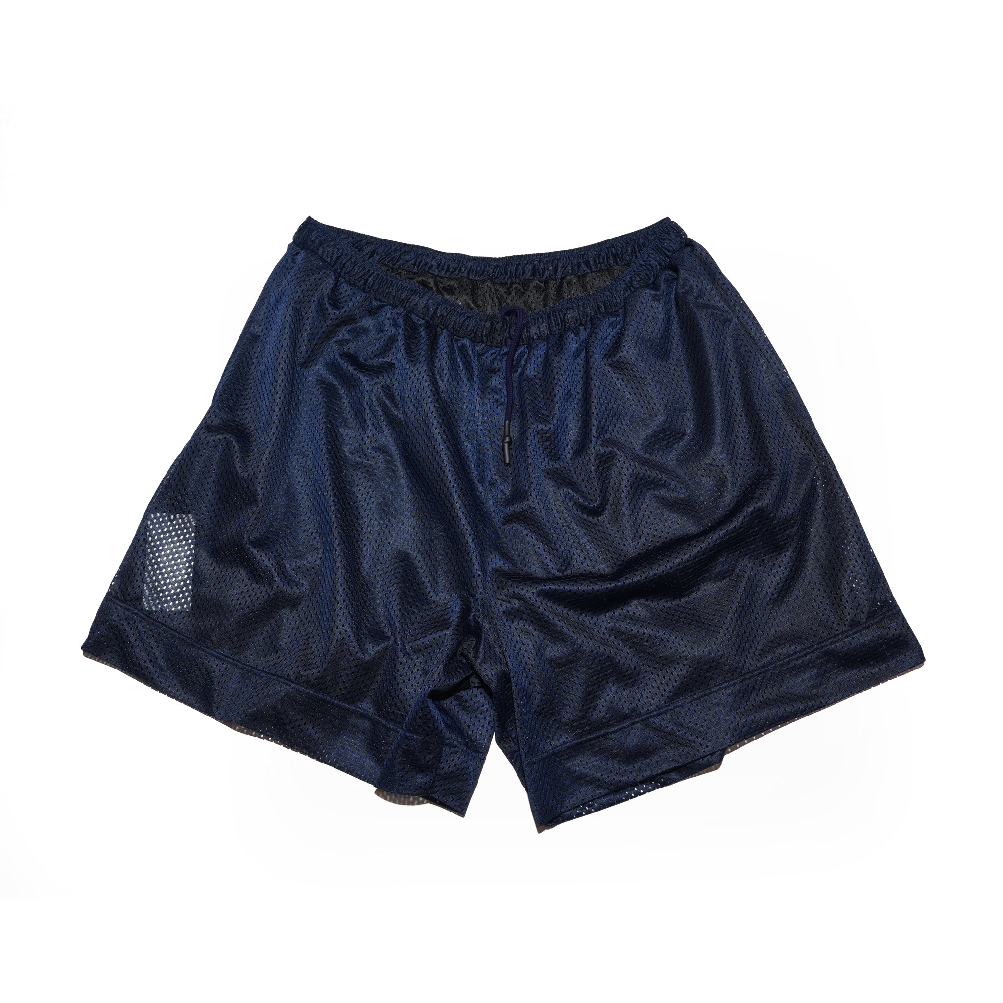 _230 リバーシブルメッシュショーツ – Black × Dark Navy | UNTRACE