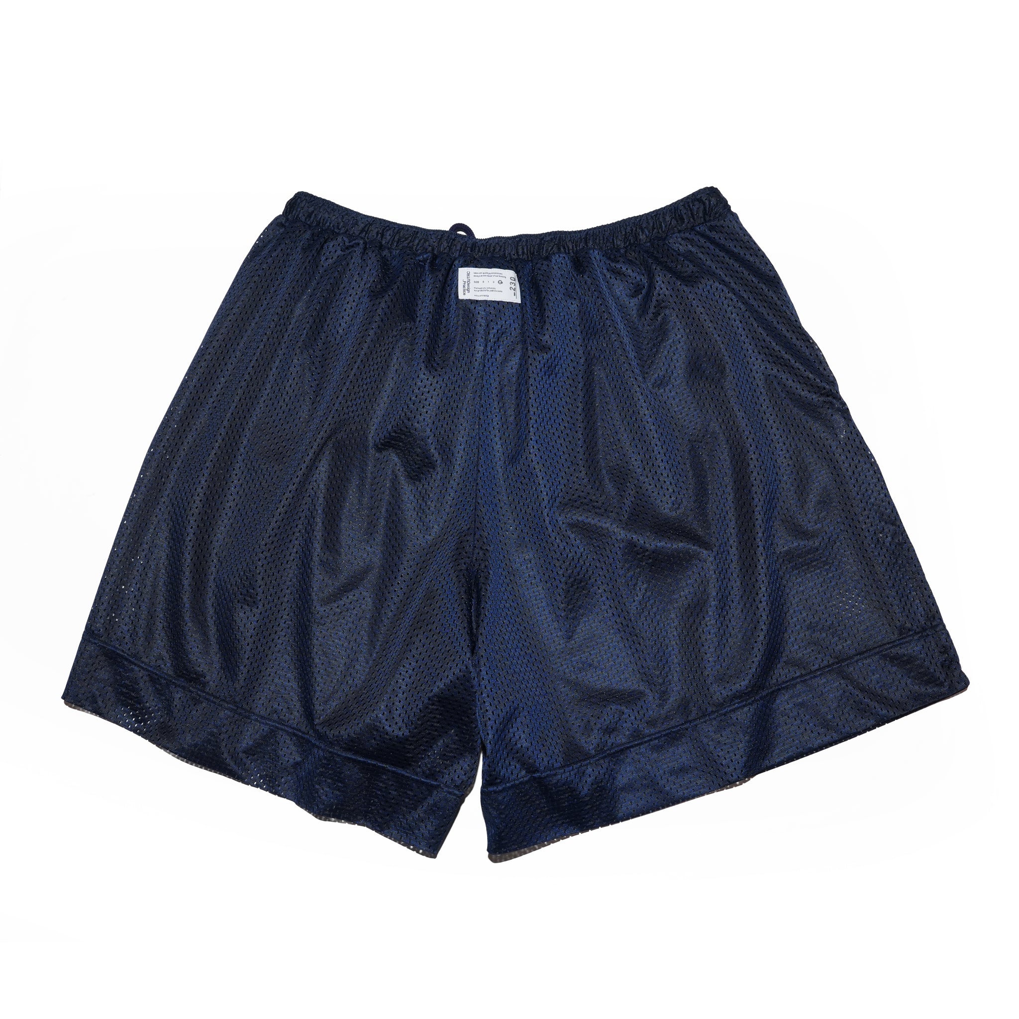 _230 リバーシブルメッシュショーツ – Black × Dark Navy | UNTRACE