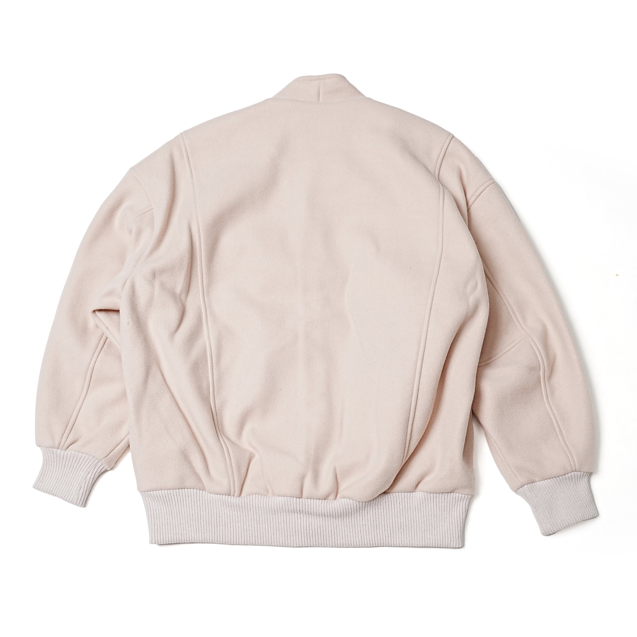 No:MIL23FJK3210 | Name:COLLARLESS VARSITY JACKET | Color:Navy/Ecru【KHA:KI_カーキ】
