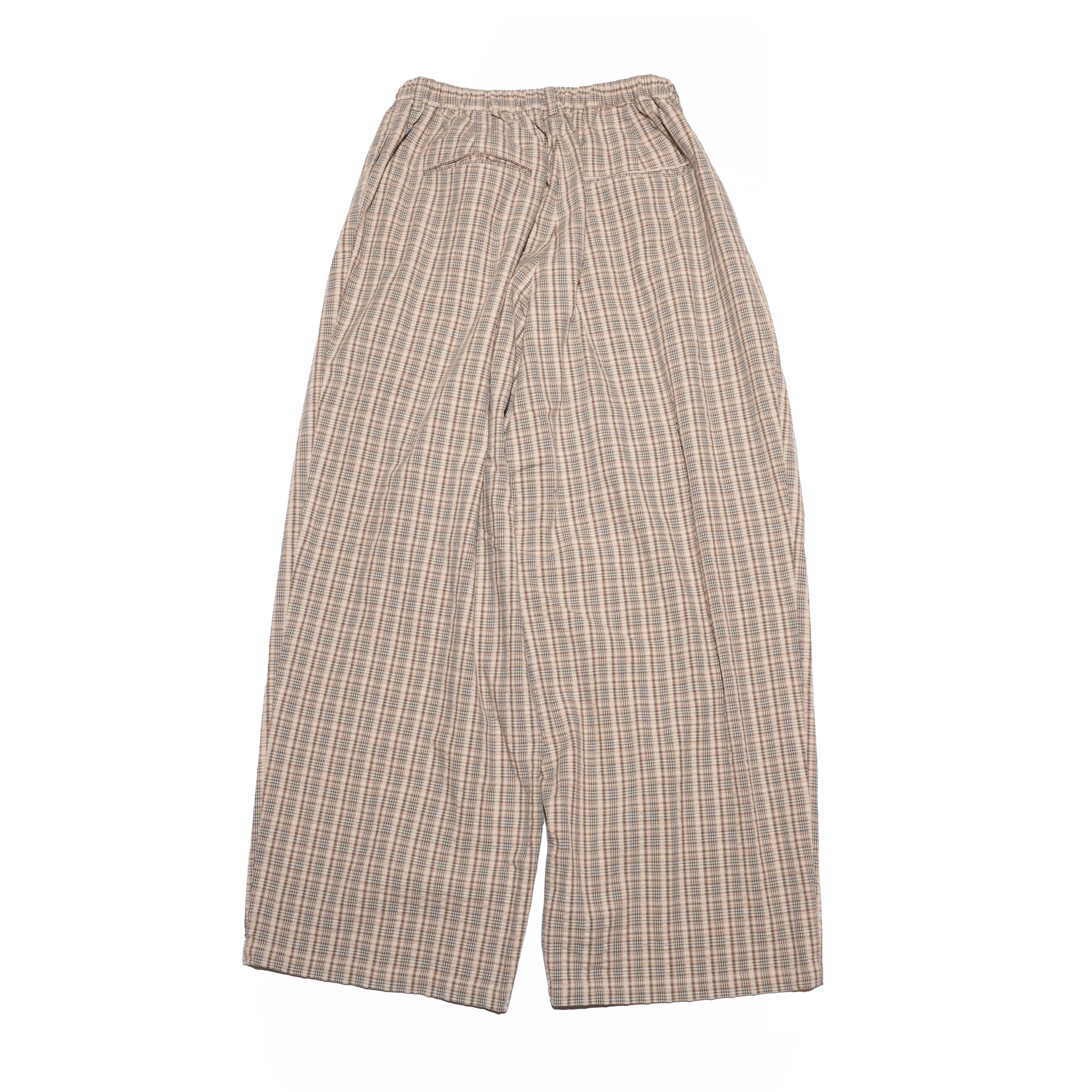 Checkered wide pants – Beige | MODEM DESIGN