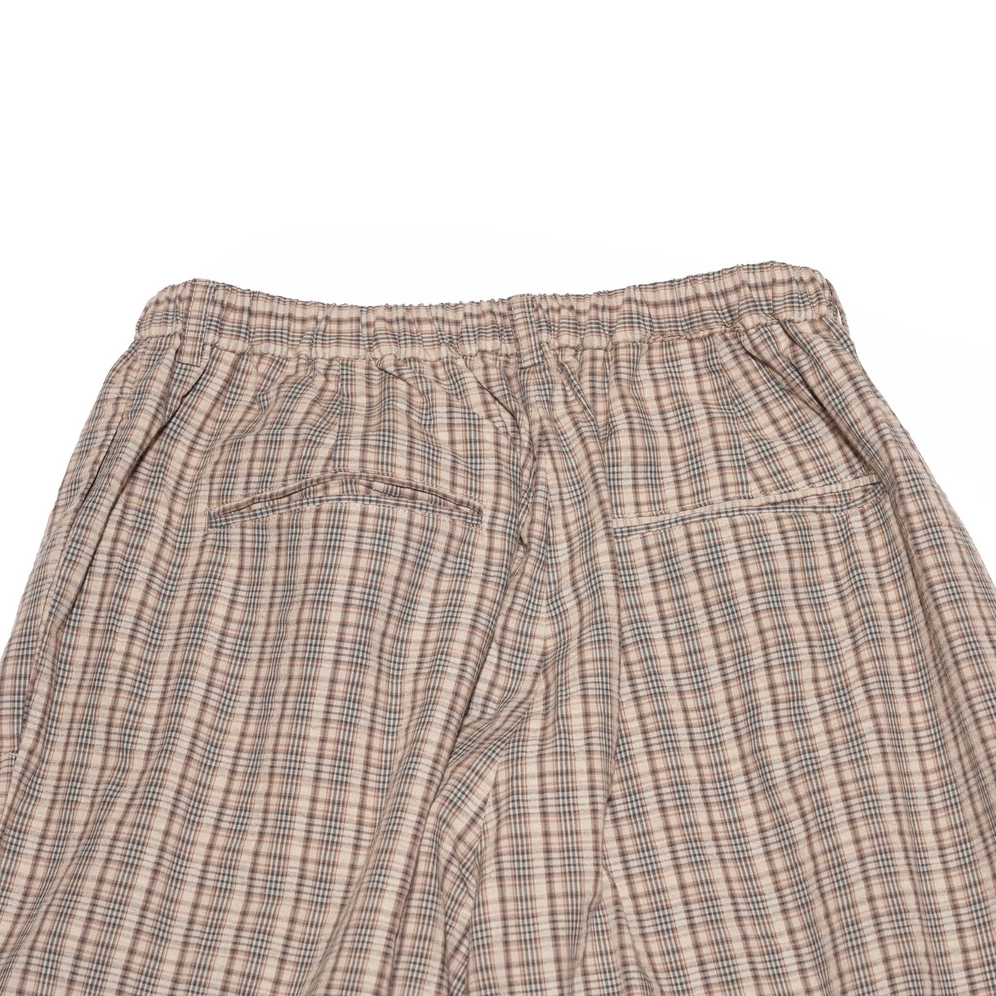 Checkered wide pants – Beige | MODEM DESIGN