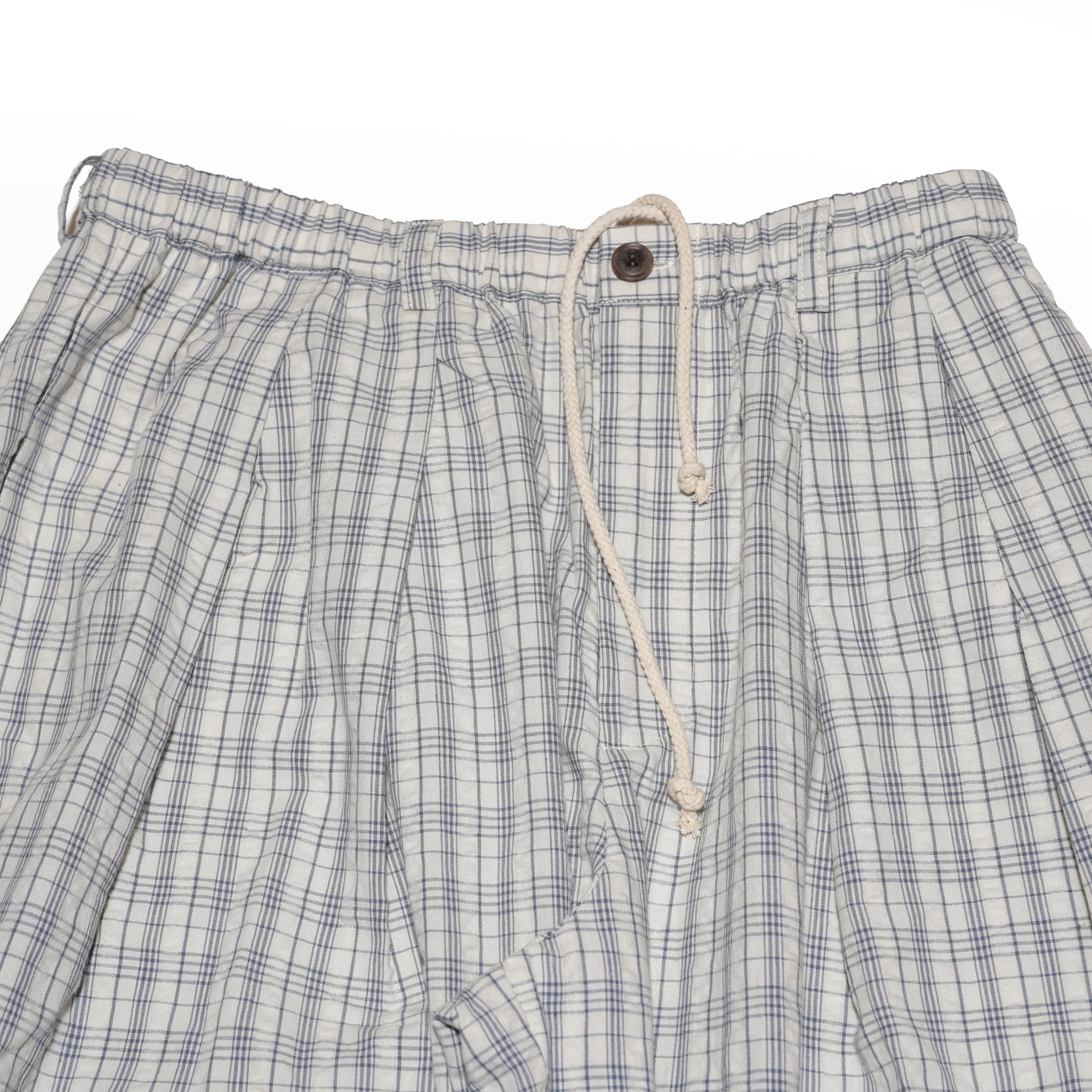 Checkered wide pants – White | MODEM DESIGN