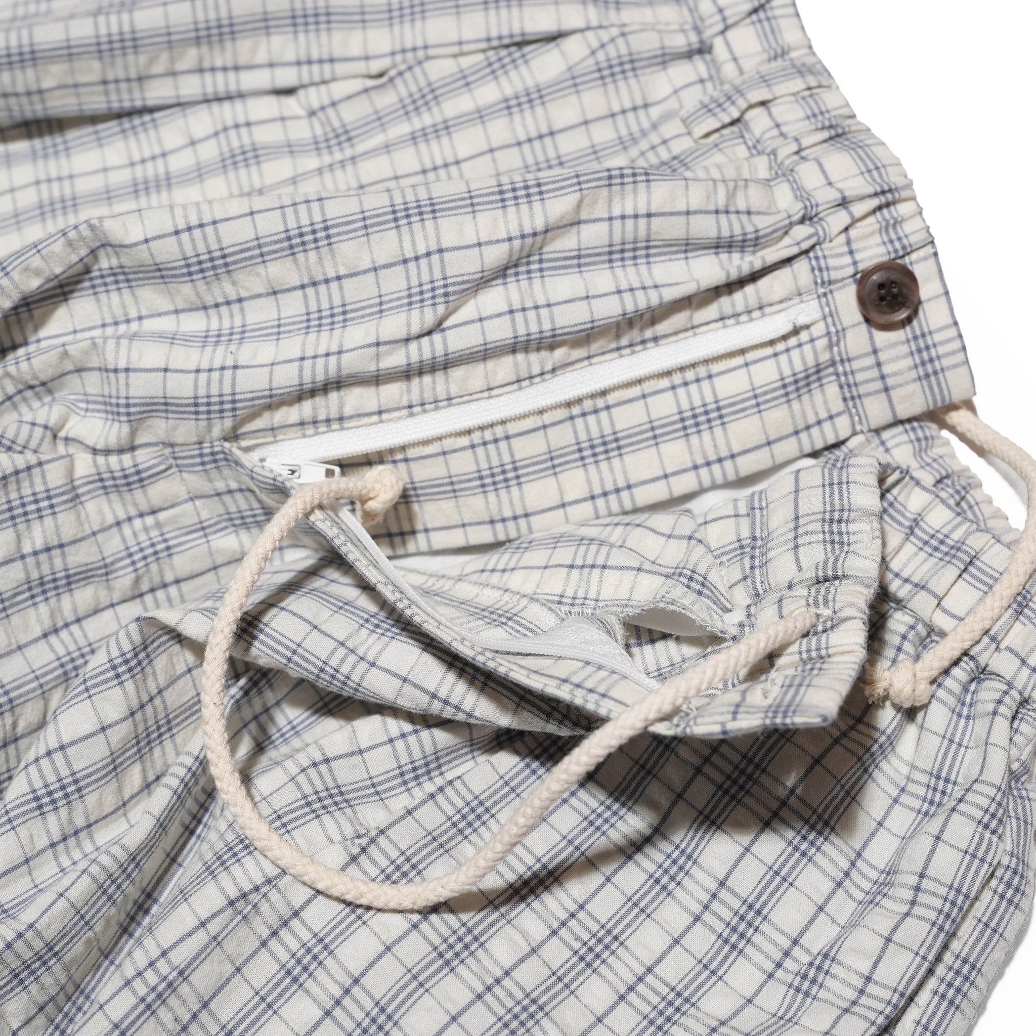 Checkered wide pants – White | MODEM DESIGN