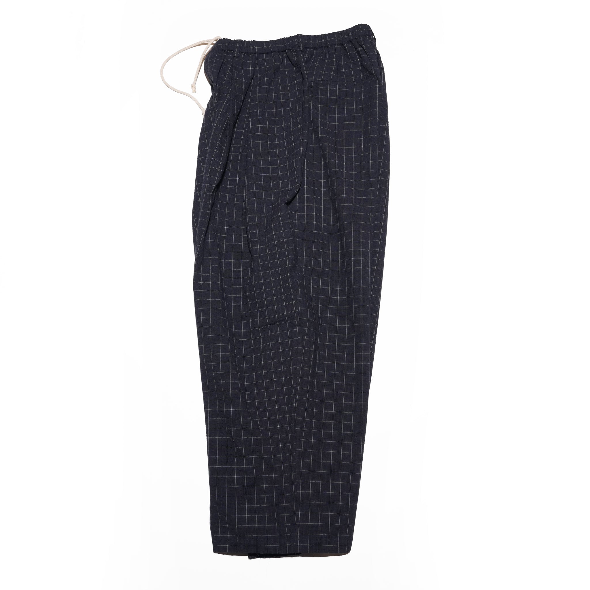 Checkered wide pants – Navy | MODEM DESIGN