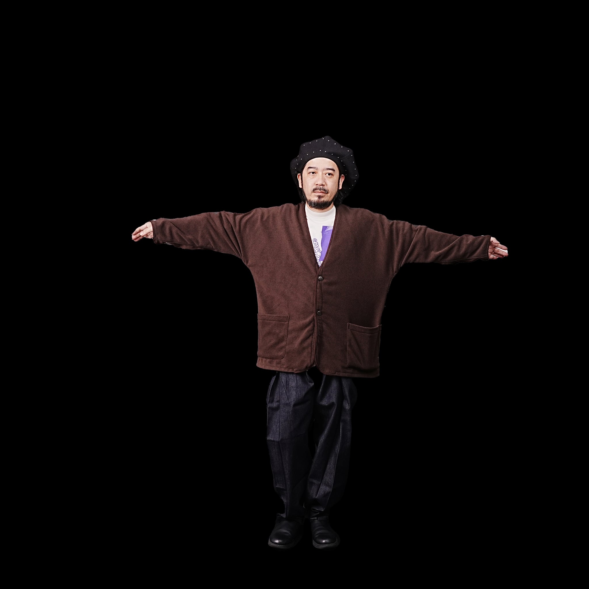 No:2023aw-SP-05 | Name:DOLMAN CARDIGAN-POLARTEC 202 SERIECS | Color:Brown【CATTA_カッタ】