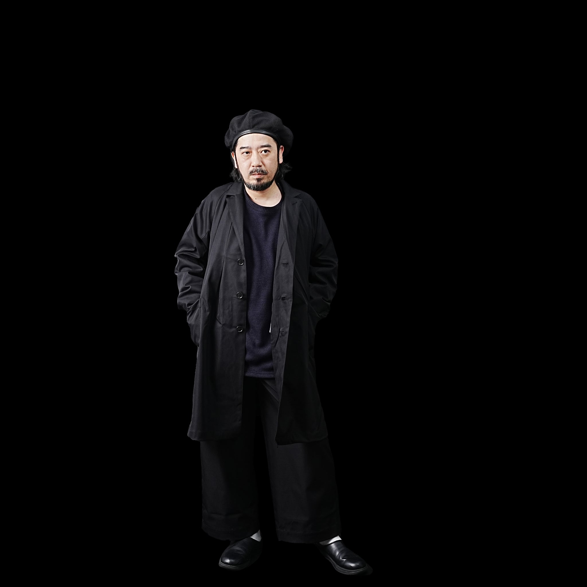 No:23235-7856WH | Name:Soutien collar coat | Color:Black(09)【Garance et Violette_ギャランスエトヴァイオレット】