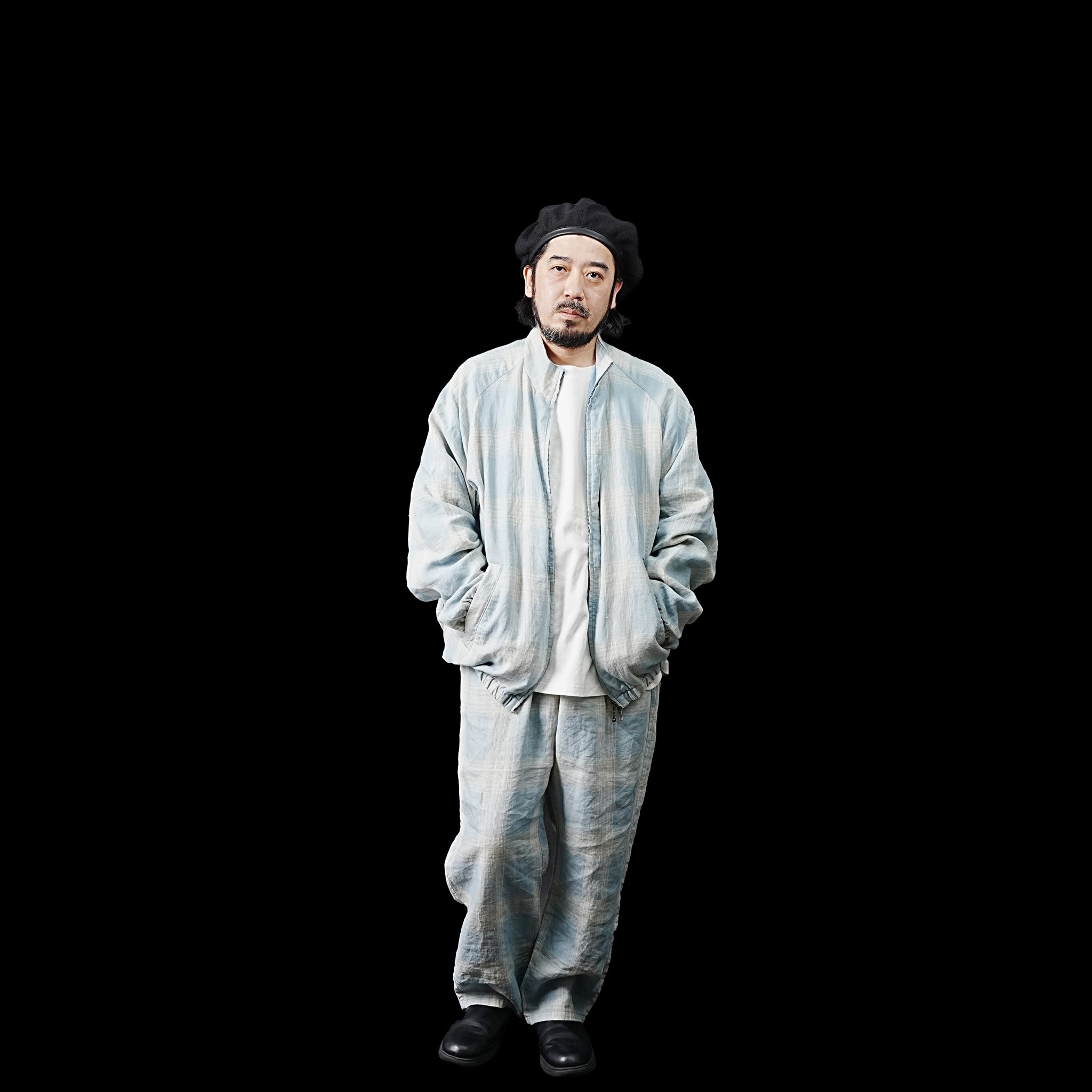VOO-1171 | BIG CHECK STAND | Color:Sax/Navy【VOO_ヴォー】