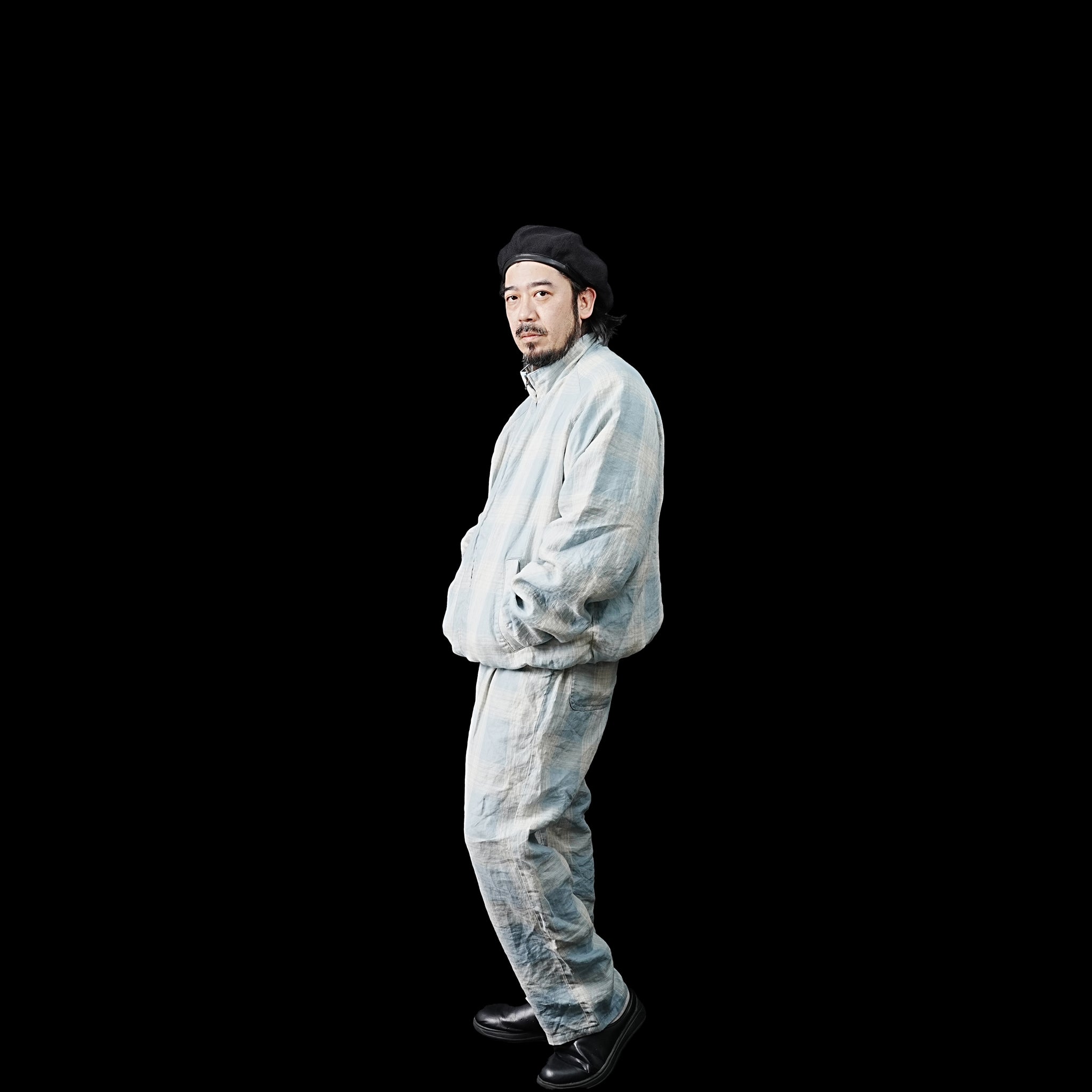 VOO-1172 | BIG CHECK EZ SLACKS | Color:Sax/Navy【VOO_ヴォー】