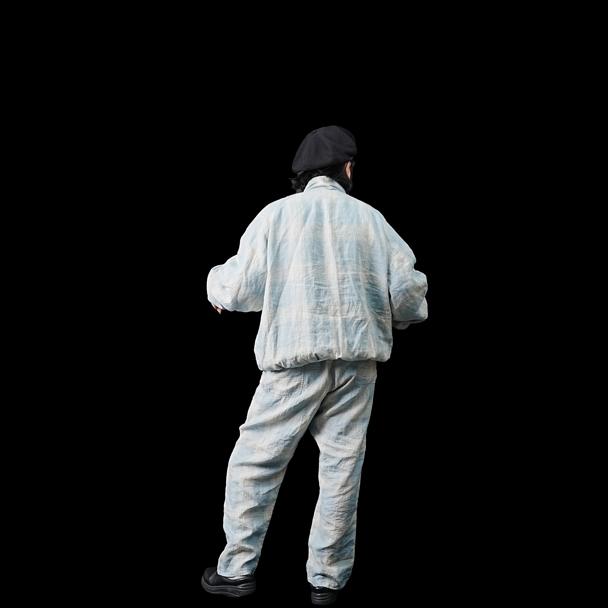 VOO-1172 | BIG CHECK EZ SLACKS | Color:Sax/Navy【VOO_ヴォー】
