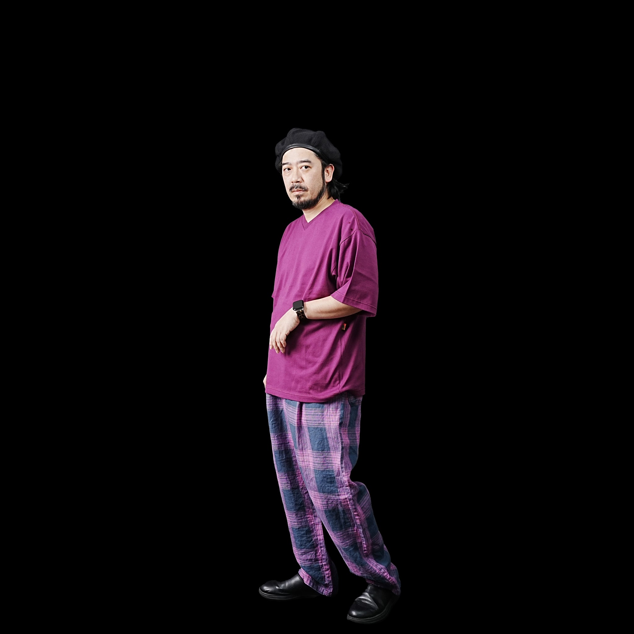 VOO-1172 | BIG CHECK EZ SLACKS | Color:Sax/Navy【VOO_ヴォー】