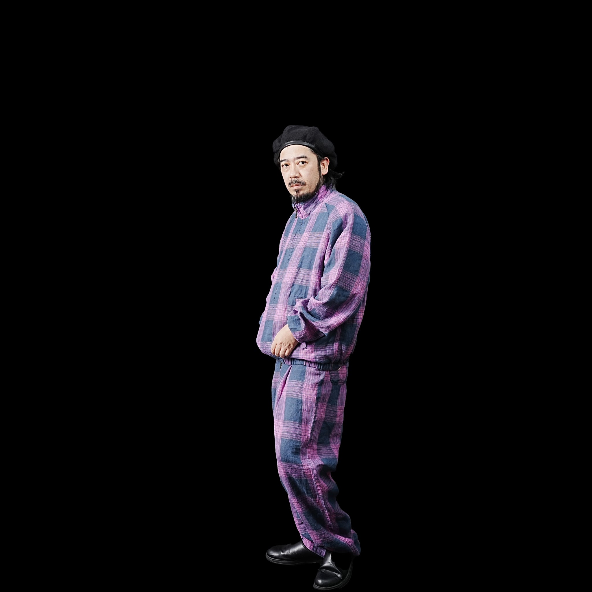 VOO-1172 | BIG CHECK EZ SLACKS | Color:Sax/Navy【VOO_ヴォー】