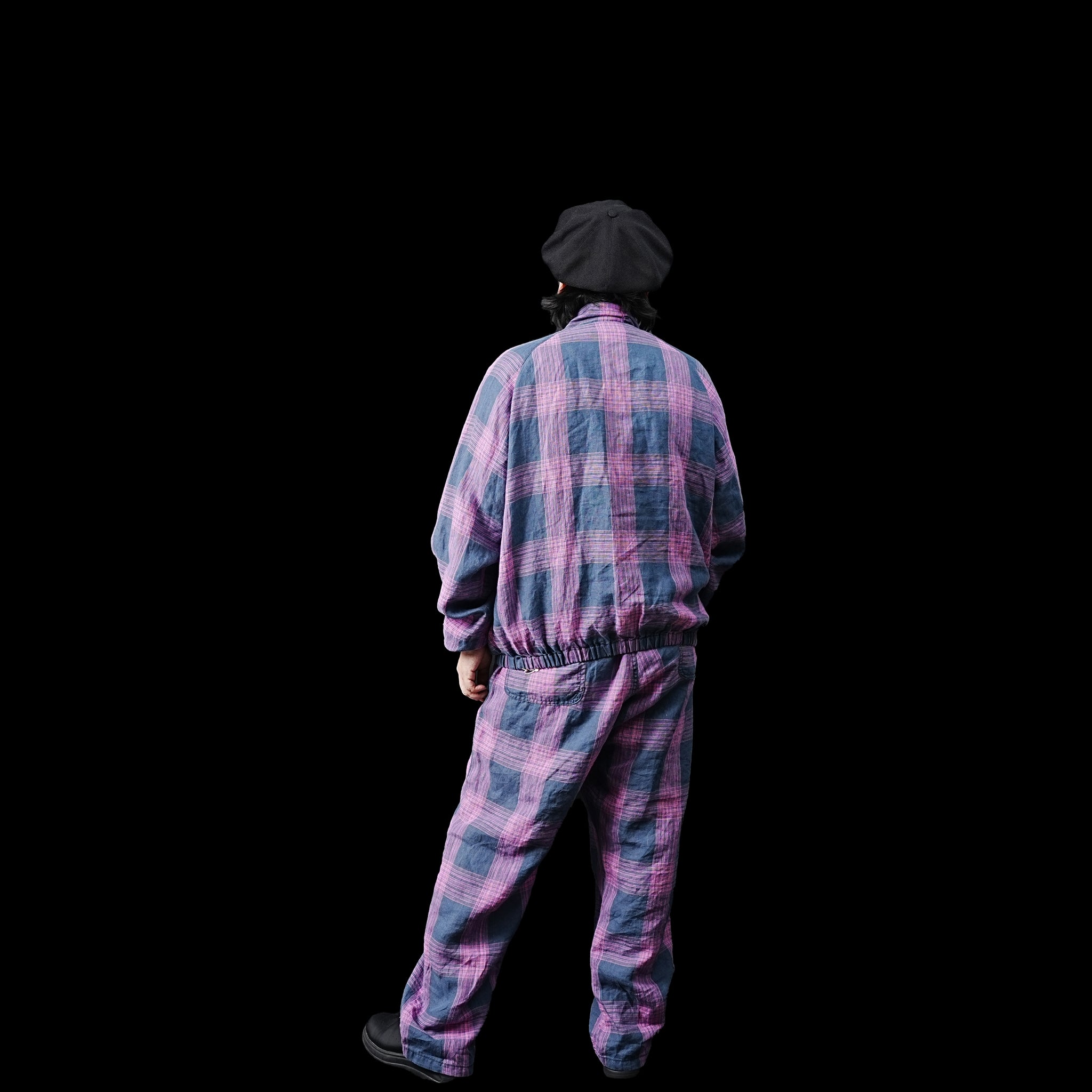 VOO-1172 | BIG CHECK EZ SLACKS | Color:Sax/Navy【VOO_ヴォー】