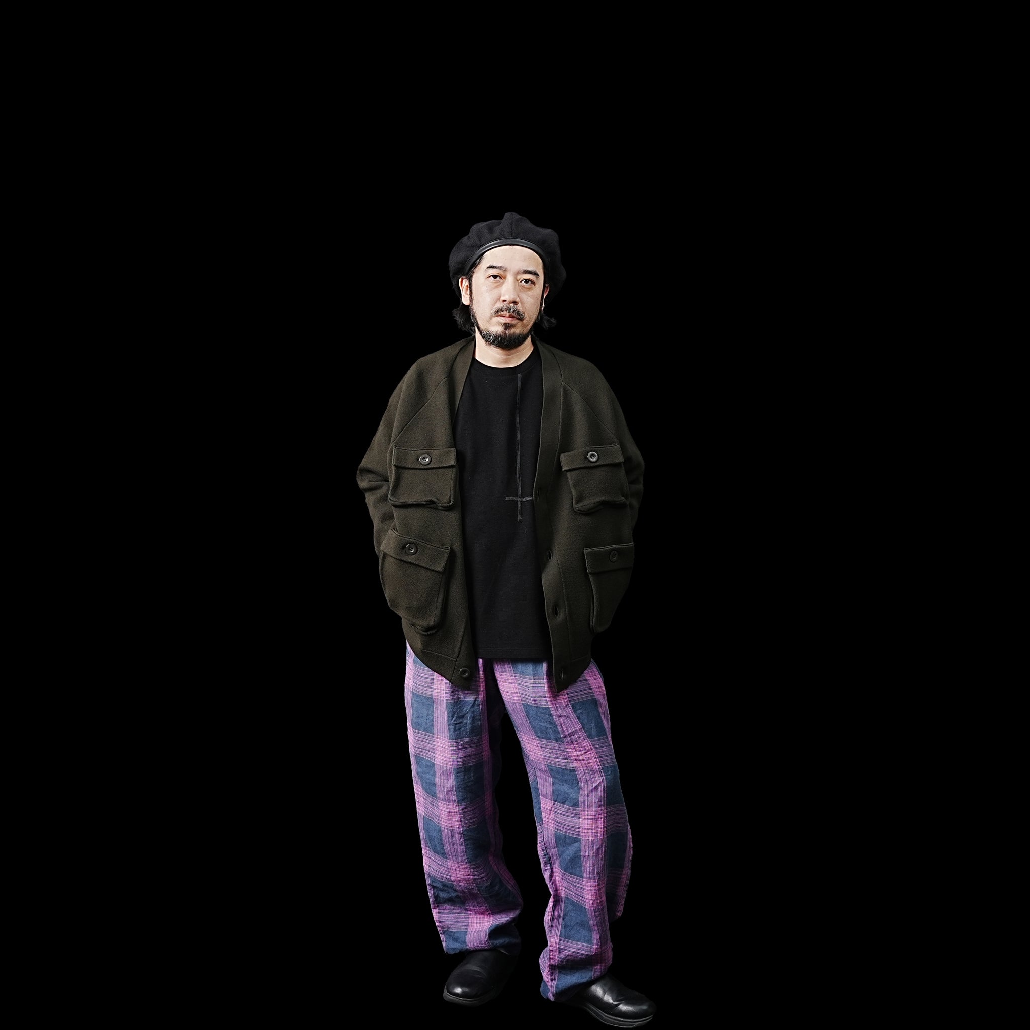 No:VOO-1170 | Name:AMV CARDIGAN | Color:Sand/Sax/Black【VOO_ヴォー】【入荷予定アイテム・入荷連絡可能】