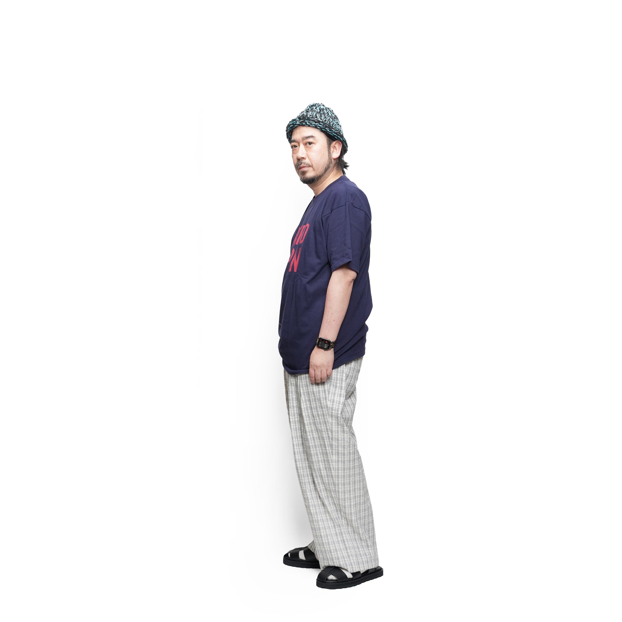 Checkered wide pants – White | MODEM DESIGN