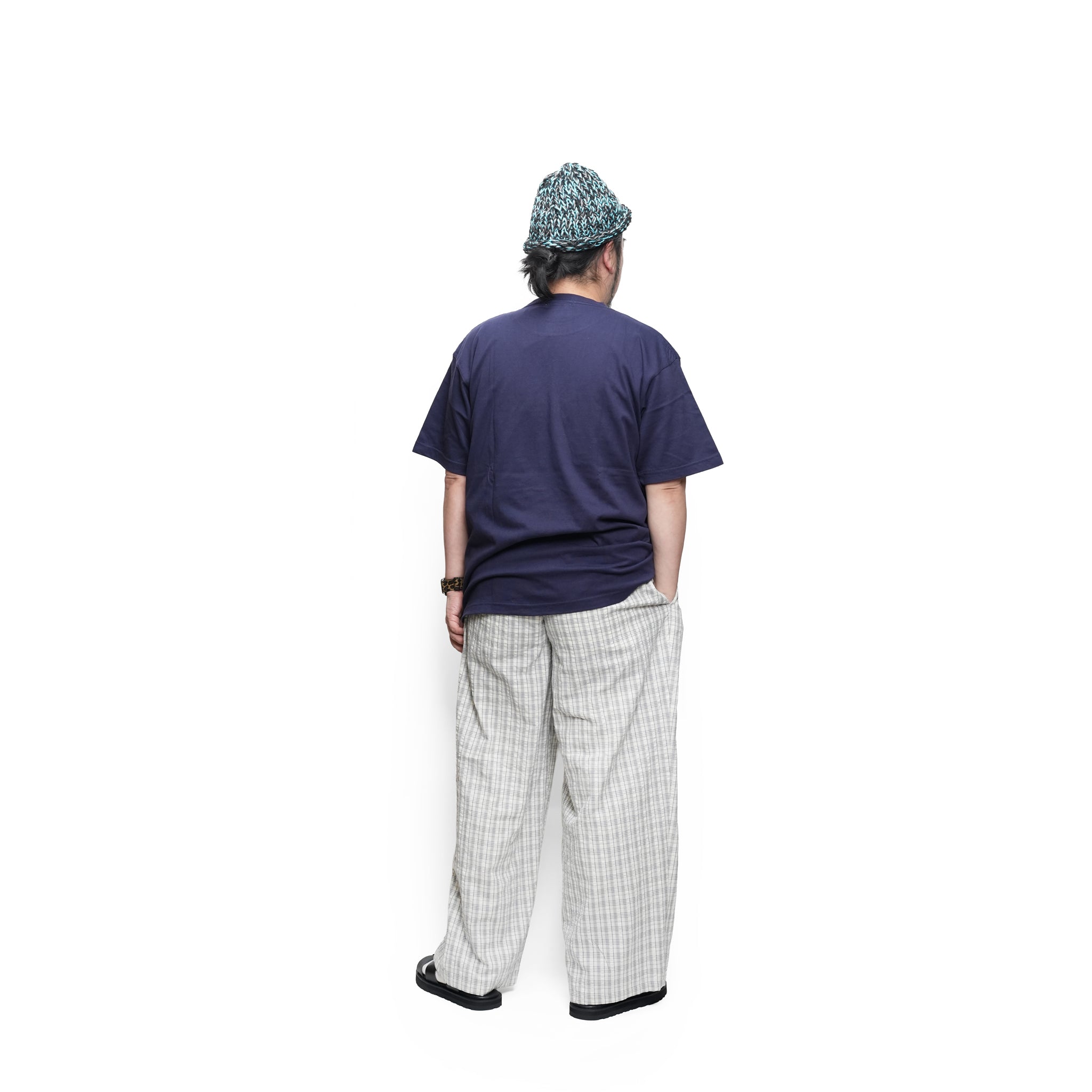 Checkered wide pants – White | MODEM DESIGN