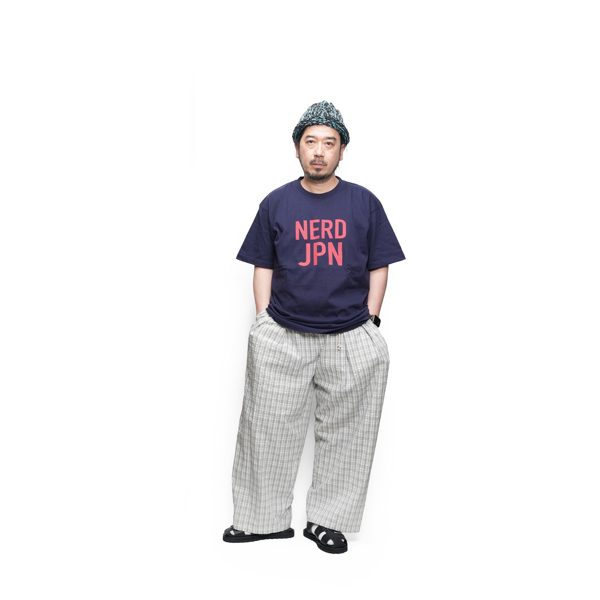 Checkered wide pants – White | MODEM DESIGN