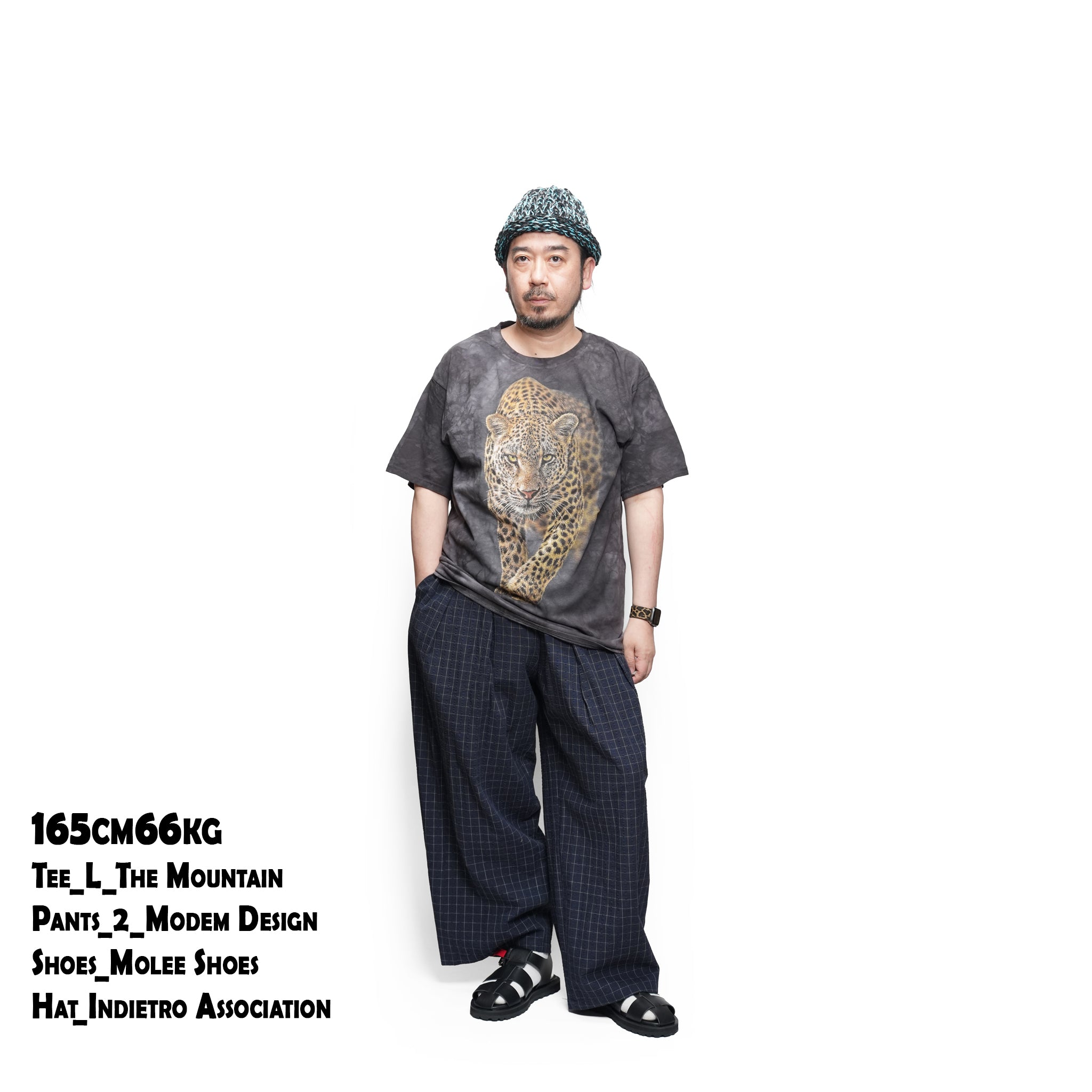 Checkered wide pants – Navy | MODEM DESIGN