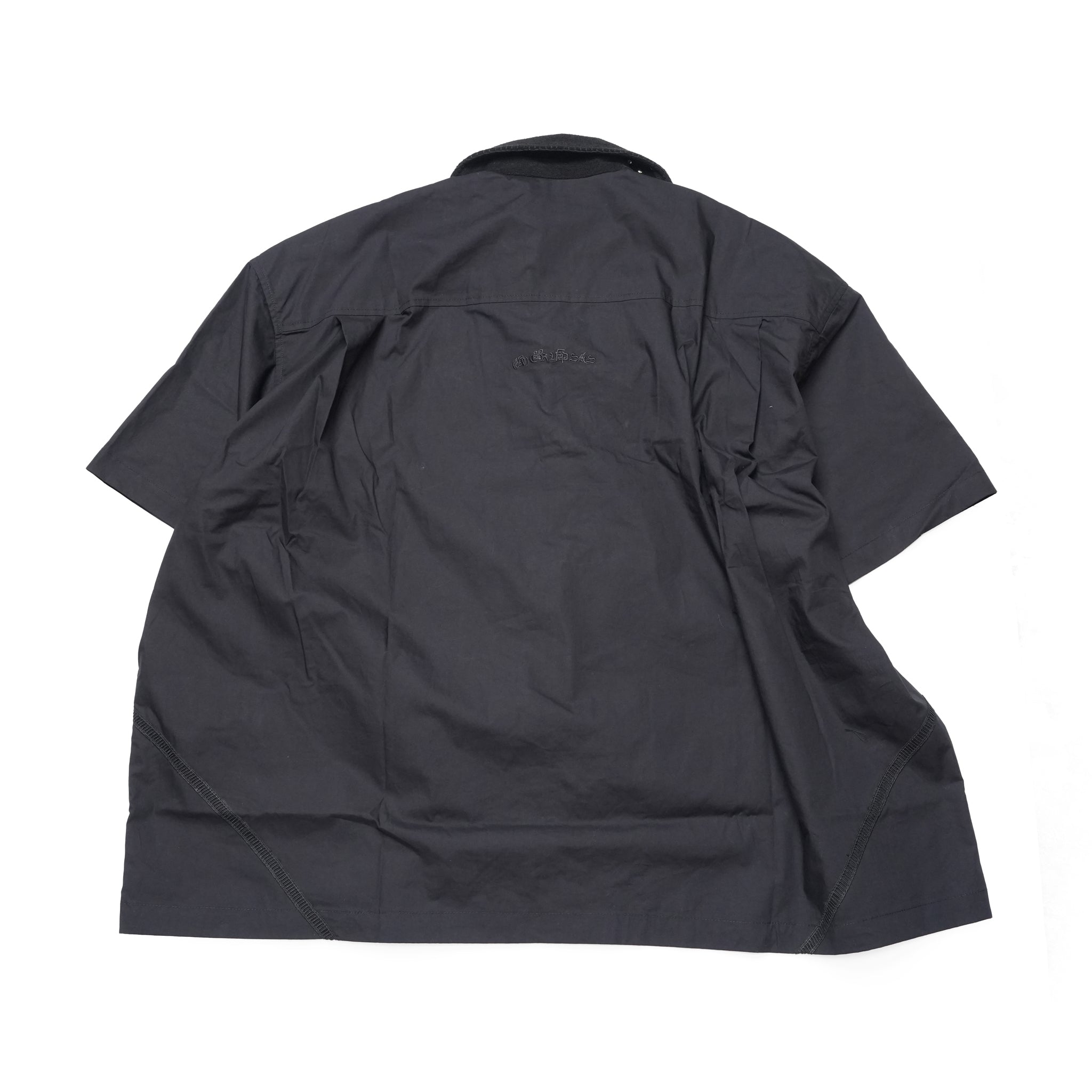 (A)crypsis® Classic Reconstructed — Evolved Oversized Shirt | Camouflage-Print Studded Shirt - Black | (A)CRYPSIS®