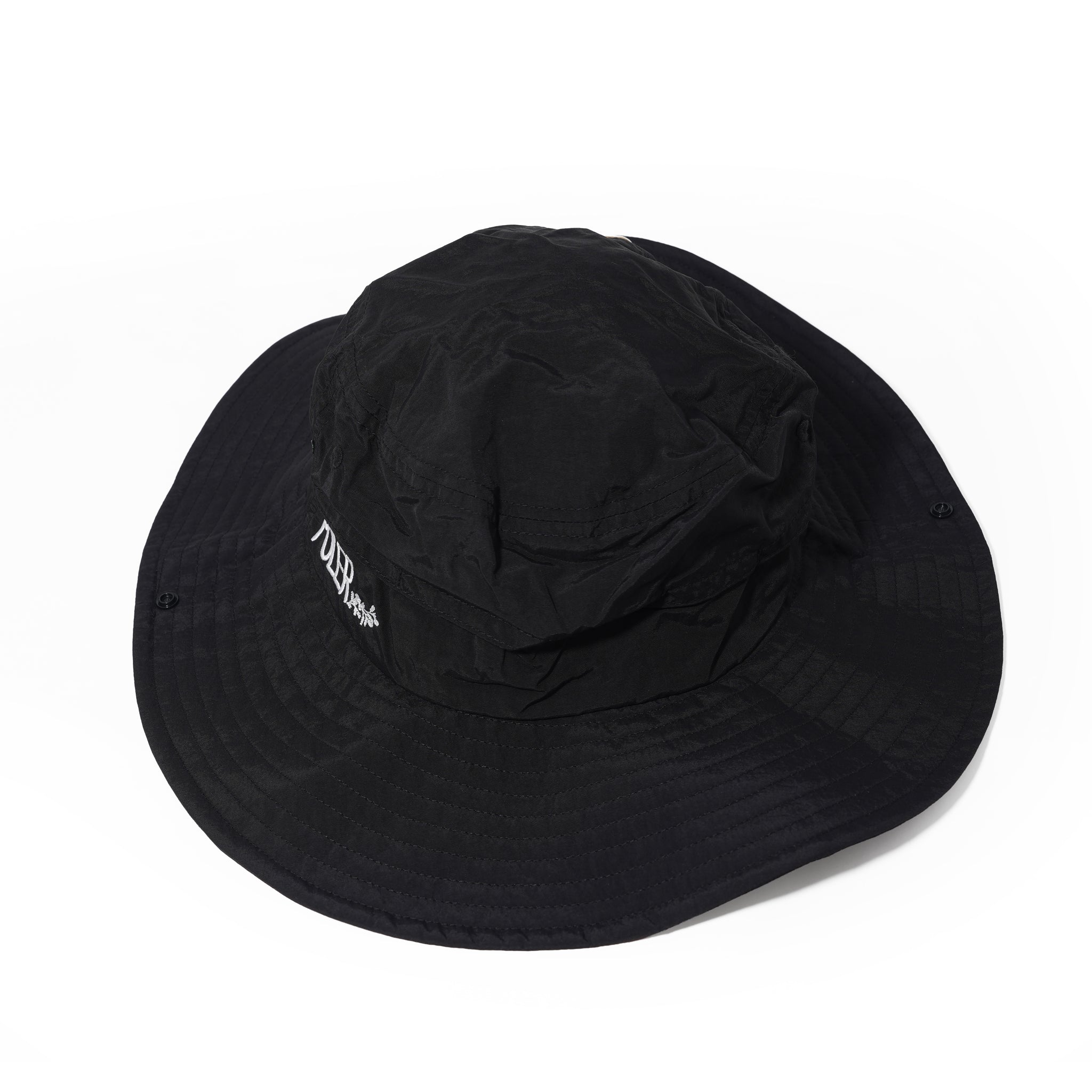 PL WIDE BRIM DRAW CORD SAFARI HAT BLACK | POLER