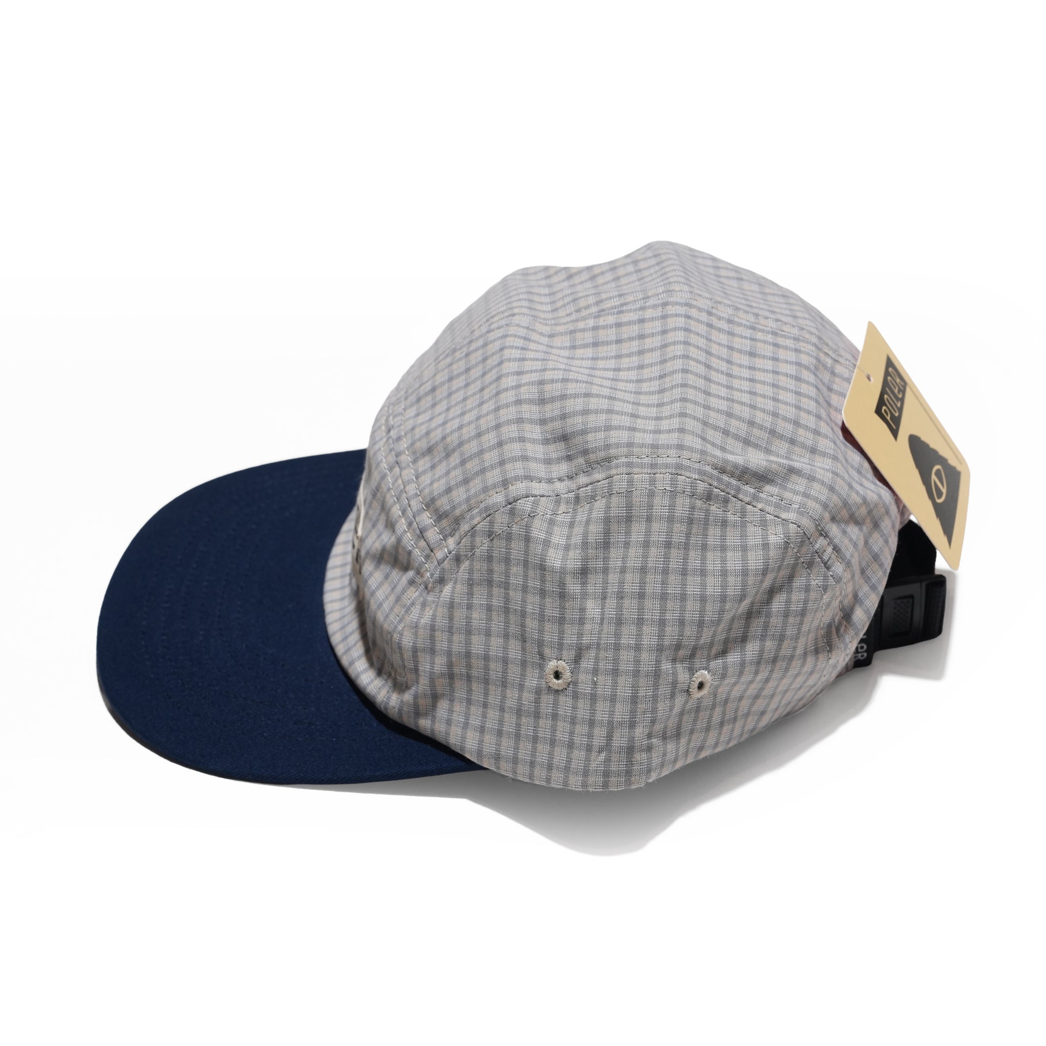 PL CHECK 5P CAP Gray-Black / Beige-Navy | POLER