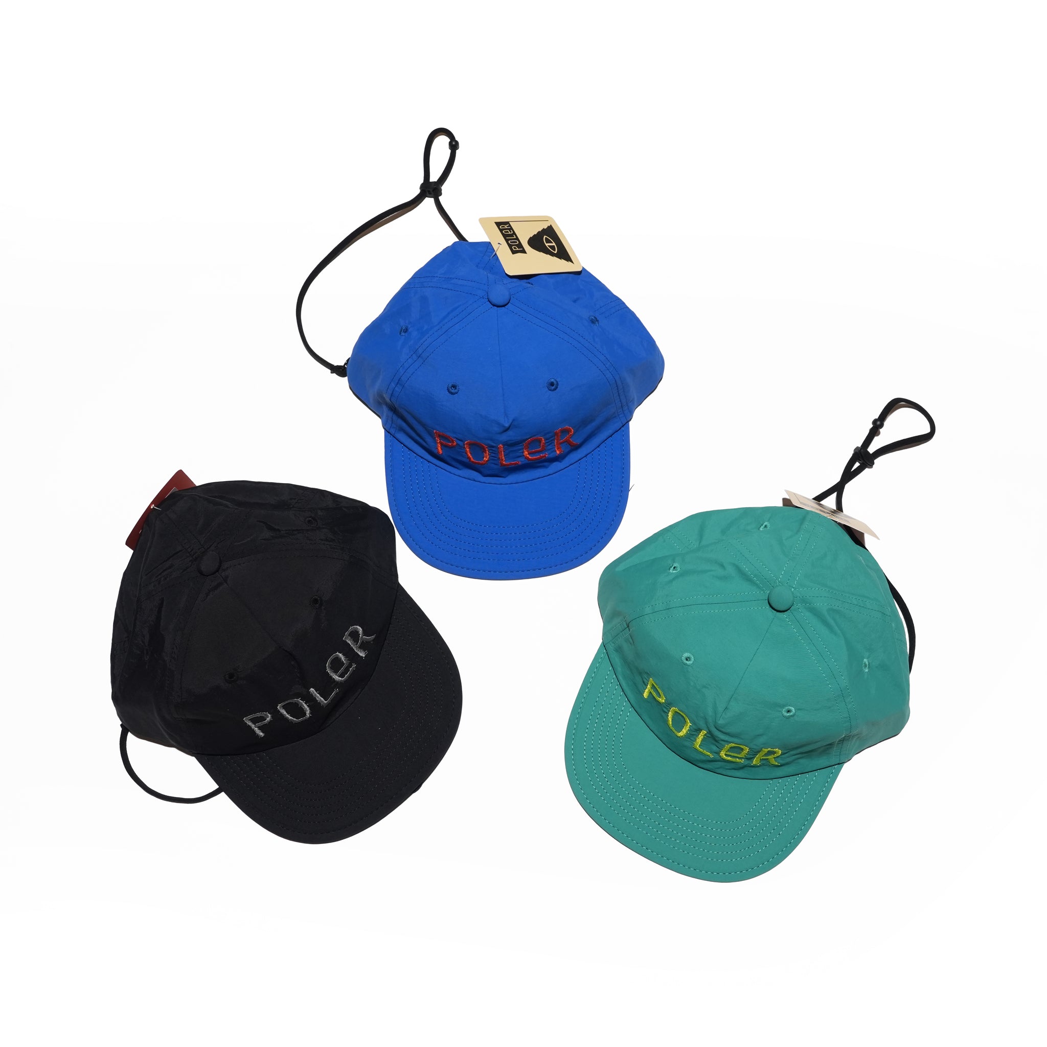 PL LONG BILL DRAW CORD FLOPPY CAP – BLUE /Green / Black | POLER