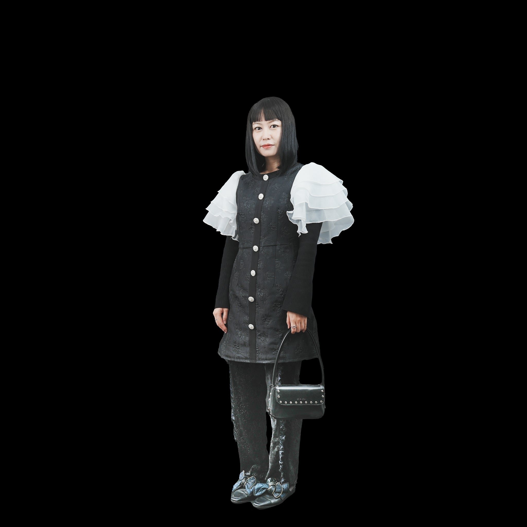 No:28SJ02DR1905BLK | Name:Dahlia Jacquard Mini Dress | Color:Black【SISTER JANE_シスタージェーン】【archive】