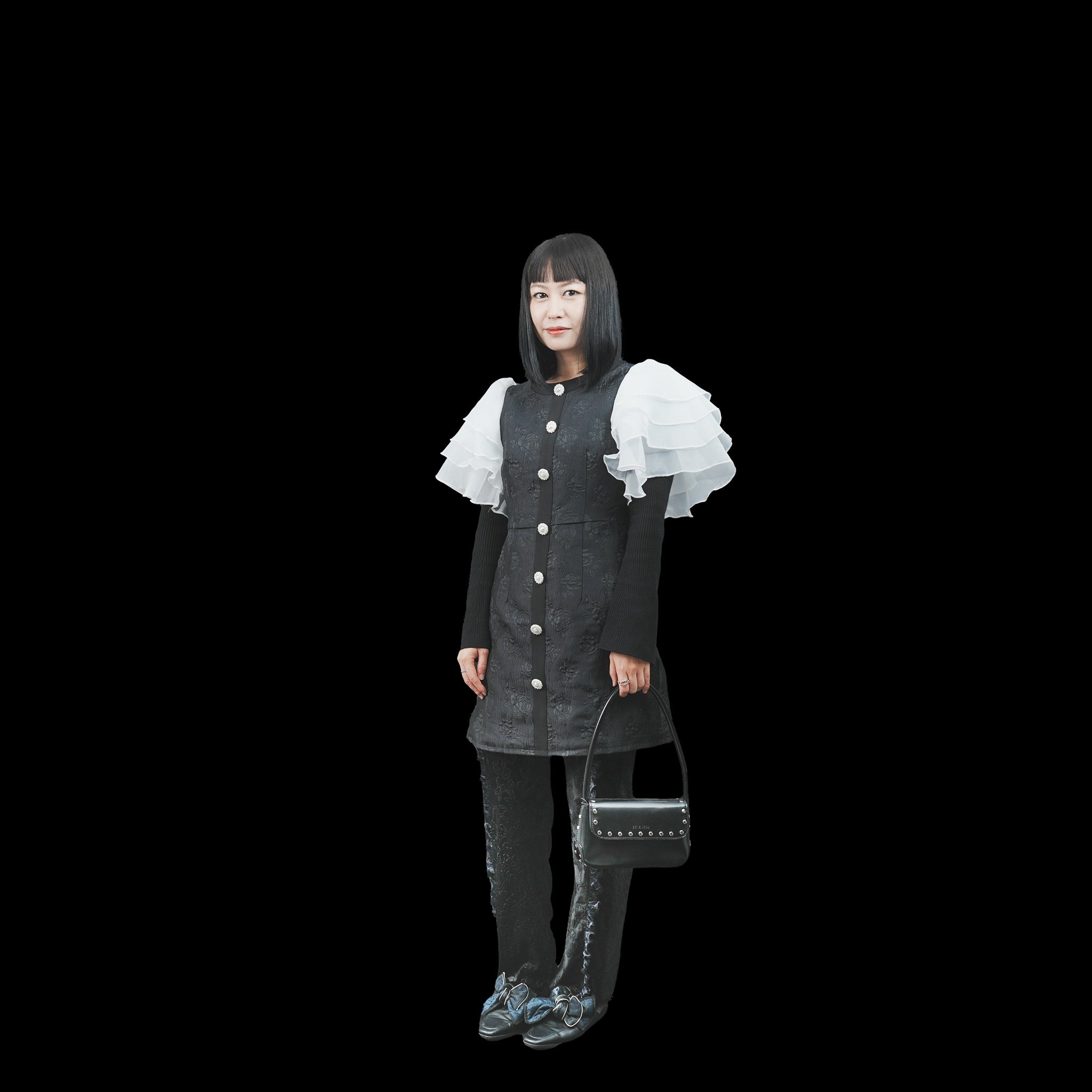 No:28SJ02DR1905BLK | Name:Dahlia Jacquard Mini Dress | Color:Black【SISTER JANE_シスタージェーン】【archive】