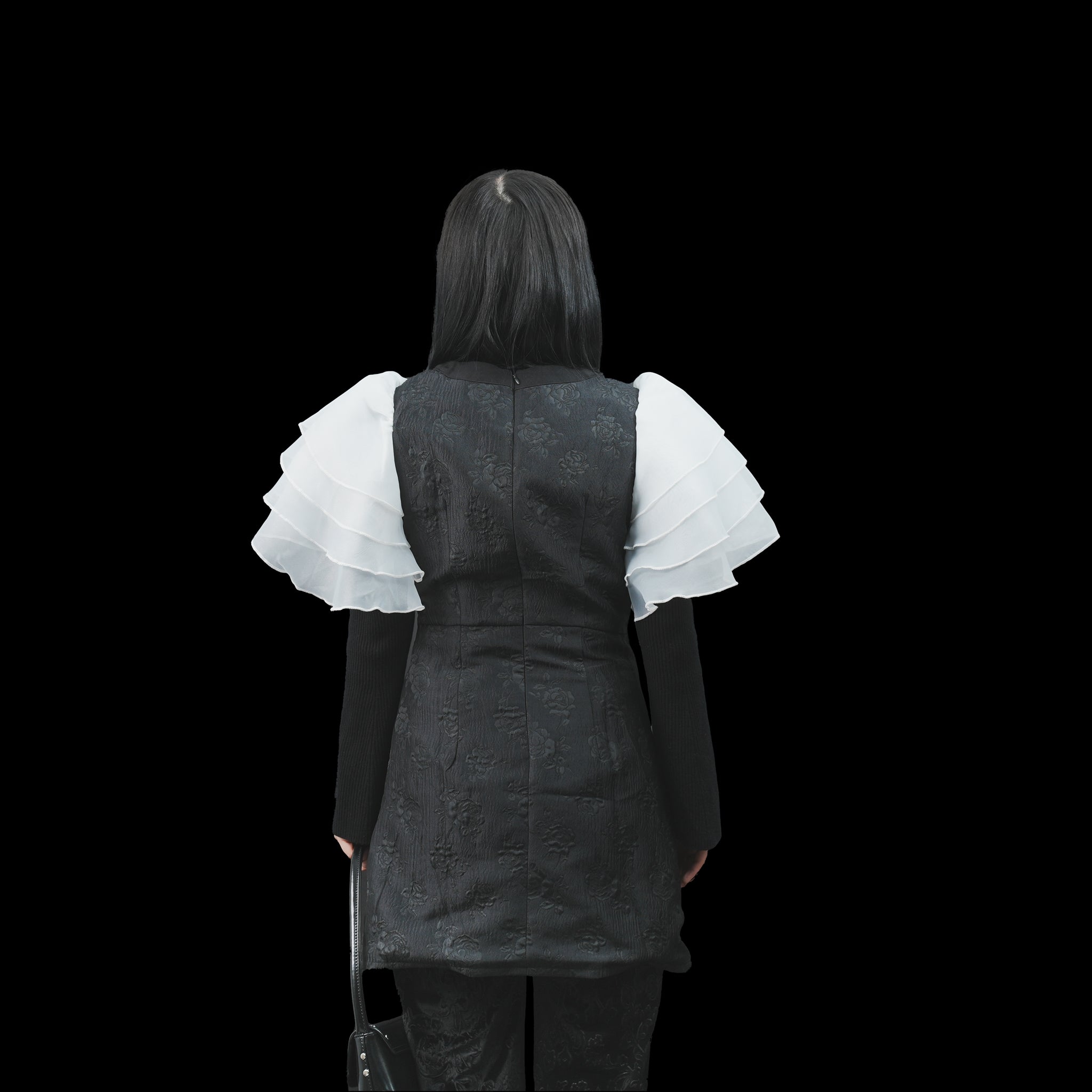 No:28SJ02DR1905BLK | Name:Dahlia Jacquard Mini Dress | Color:Black【SISTER JANE_シスタージェーン】【archive】