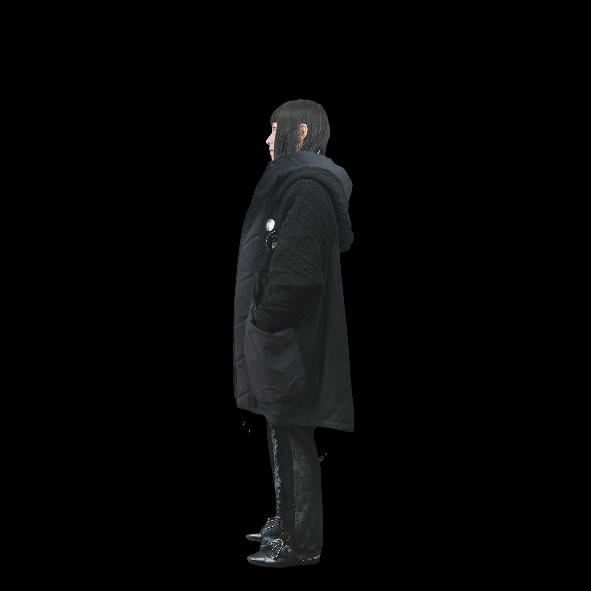 No:bsd23AW-08 | Name:Big Hood Northen Blouson | Color:Black【BEDSIDEDRAMA_ベッドサイドドラマ】