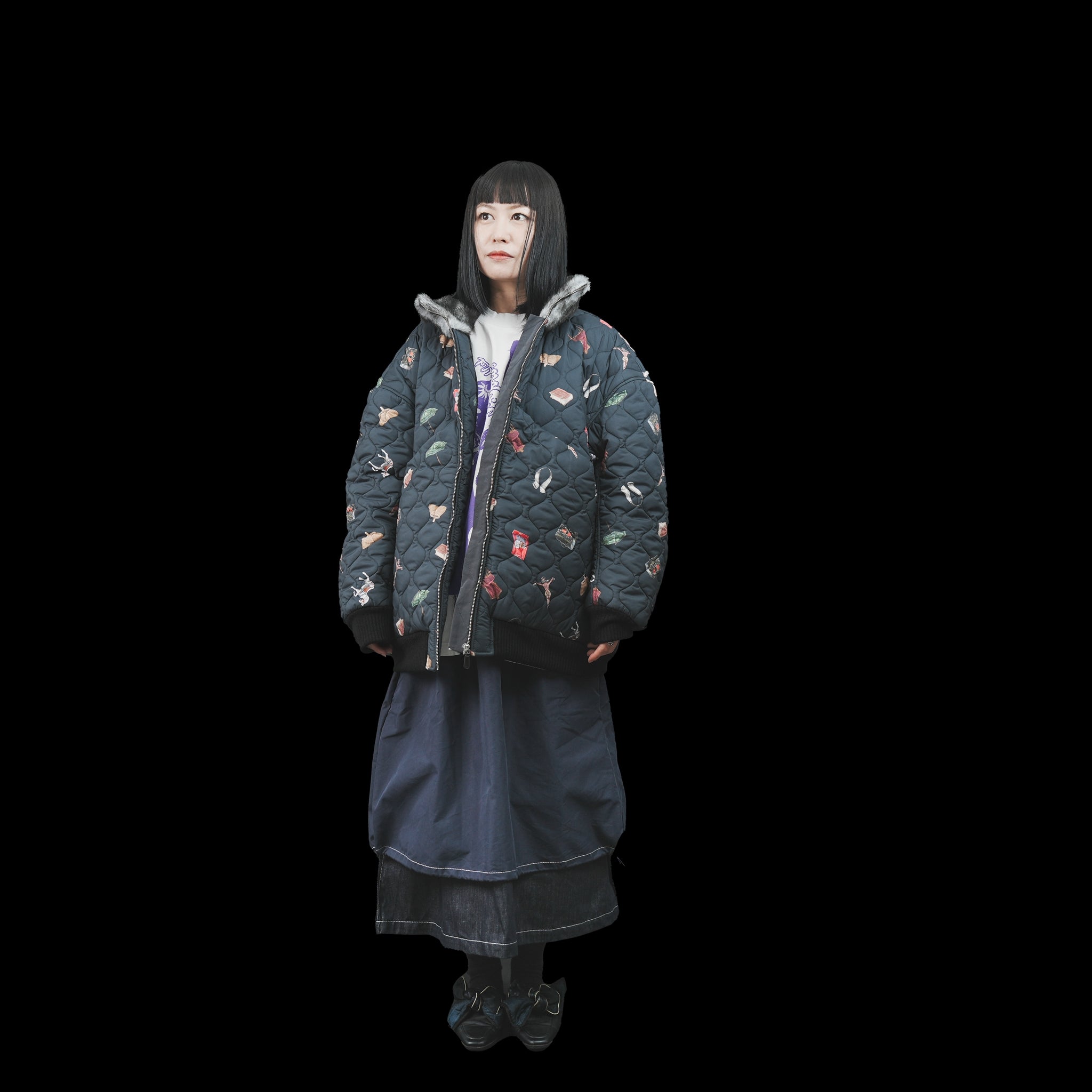 No:bsd23AW-01 | Name:Barn Antique Quilting Blouson | Color:Black【BEDSIDEDRAMA_ベッドサイドドラマ】【archive】