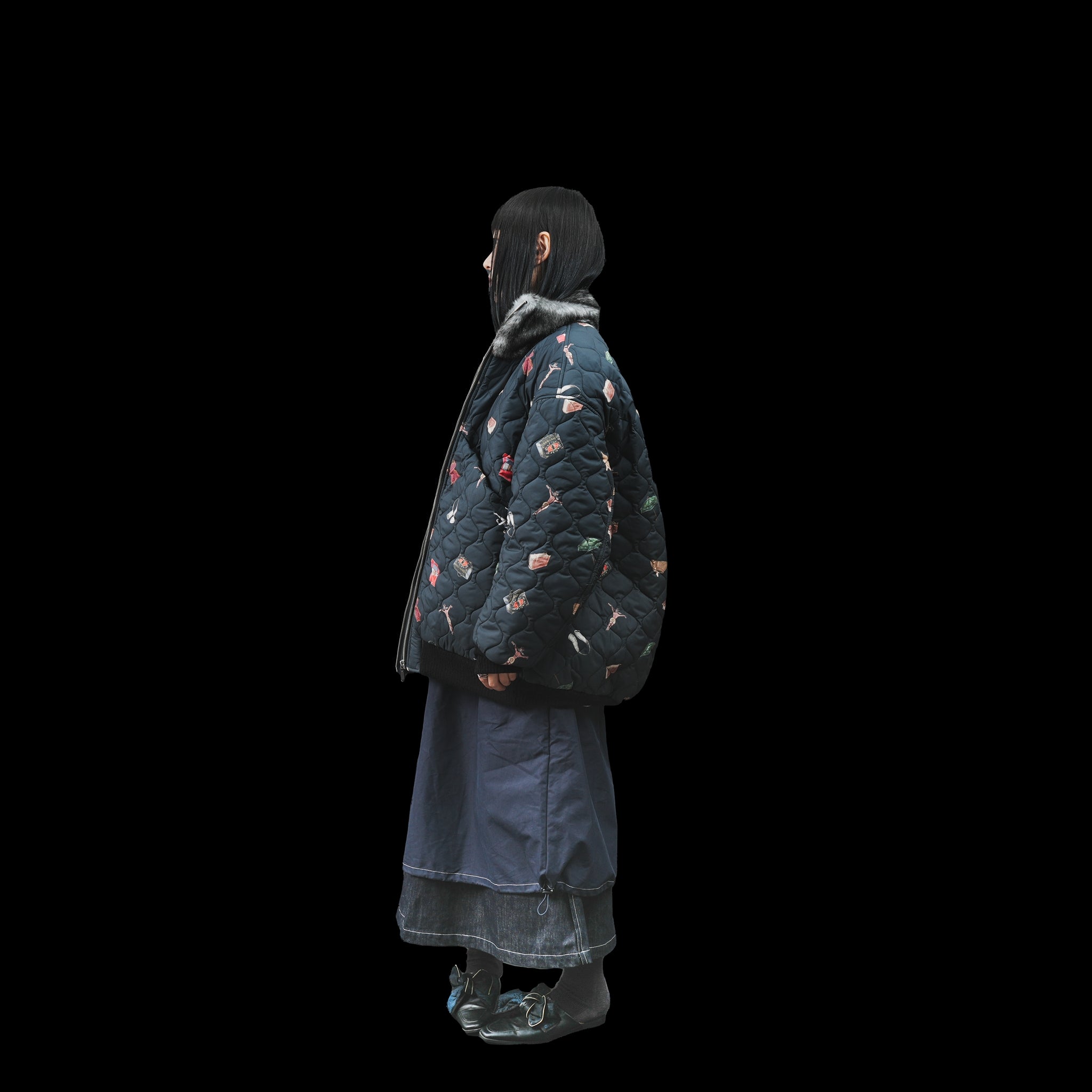No:bsd23AW-01 | Name:Barn Antique Quilting Blouson | Color:Black【BEDSIDEDRAMA_ベッドサイドドラマ】【archive】