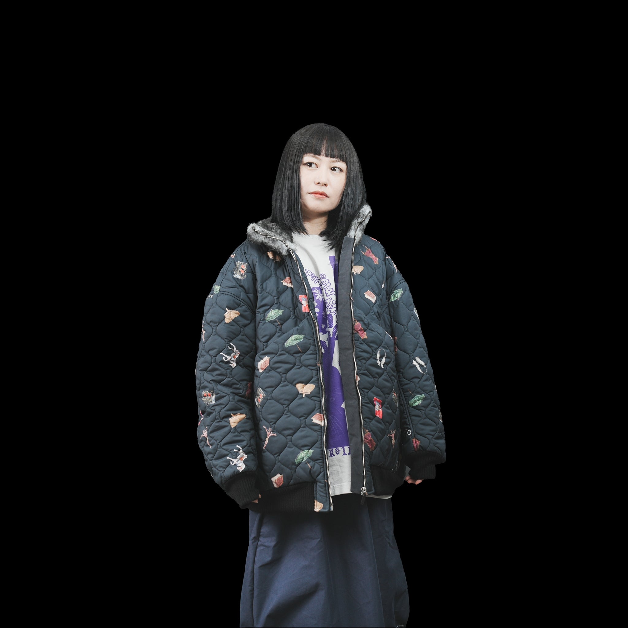 No:bsd23AW-01 | Name:Barn Antique Quilting Blouson | Color:Black【BEDSIDEDRAMA_ベッドサイドドラマ】【archive】