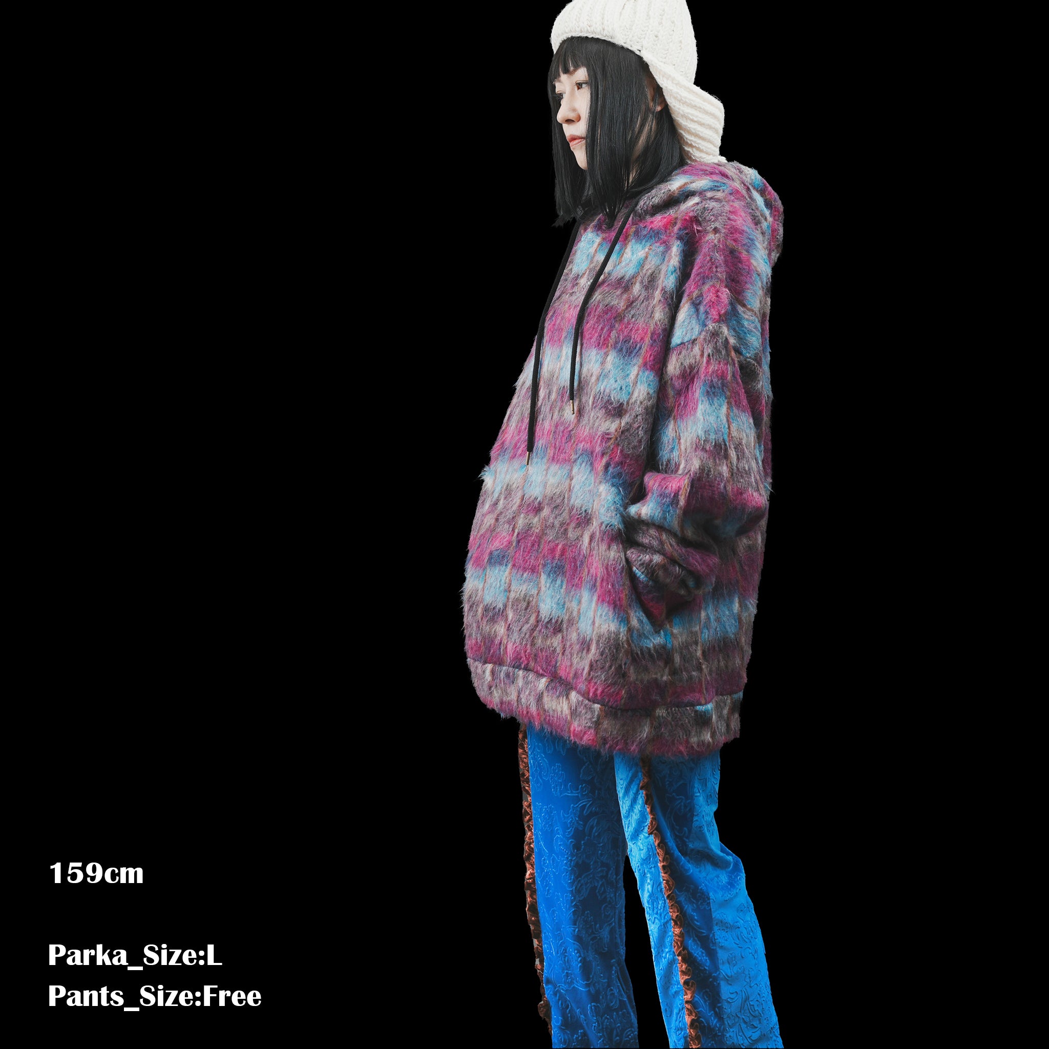 M32802-3 | Shaggy Hoodie Made in Japan By Minami Shoten | Color:Ji-Chan【MONITALY_モニタリー】
