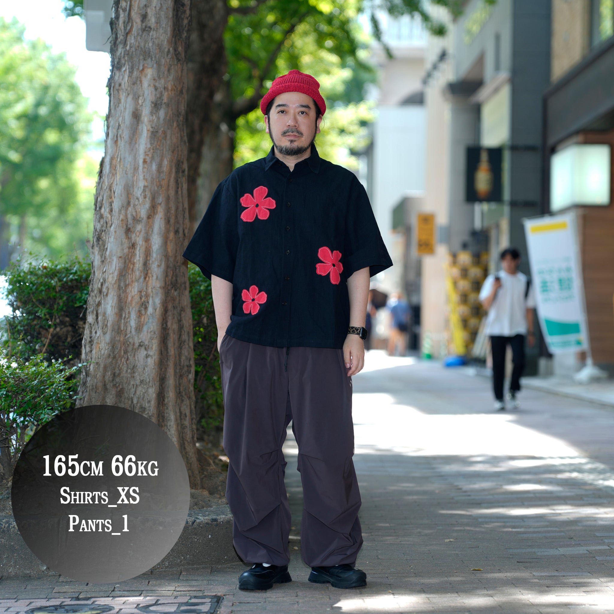 Camelia Applique Boxy Shirt | Color_Black | No_32SM00BLM152BLK_BLACK【SISTER JANE_シスタージェーン】