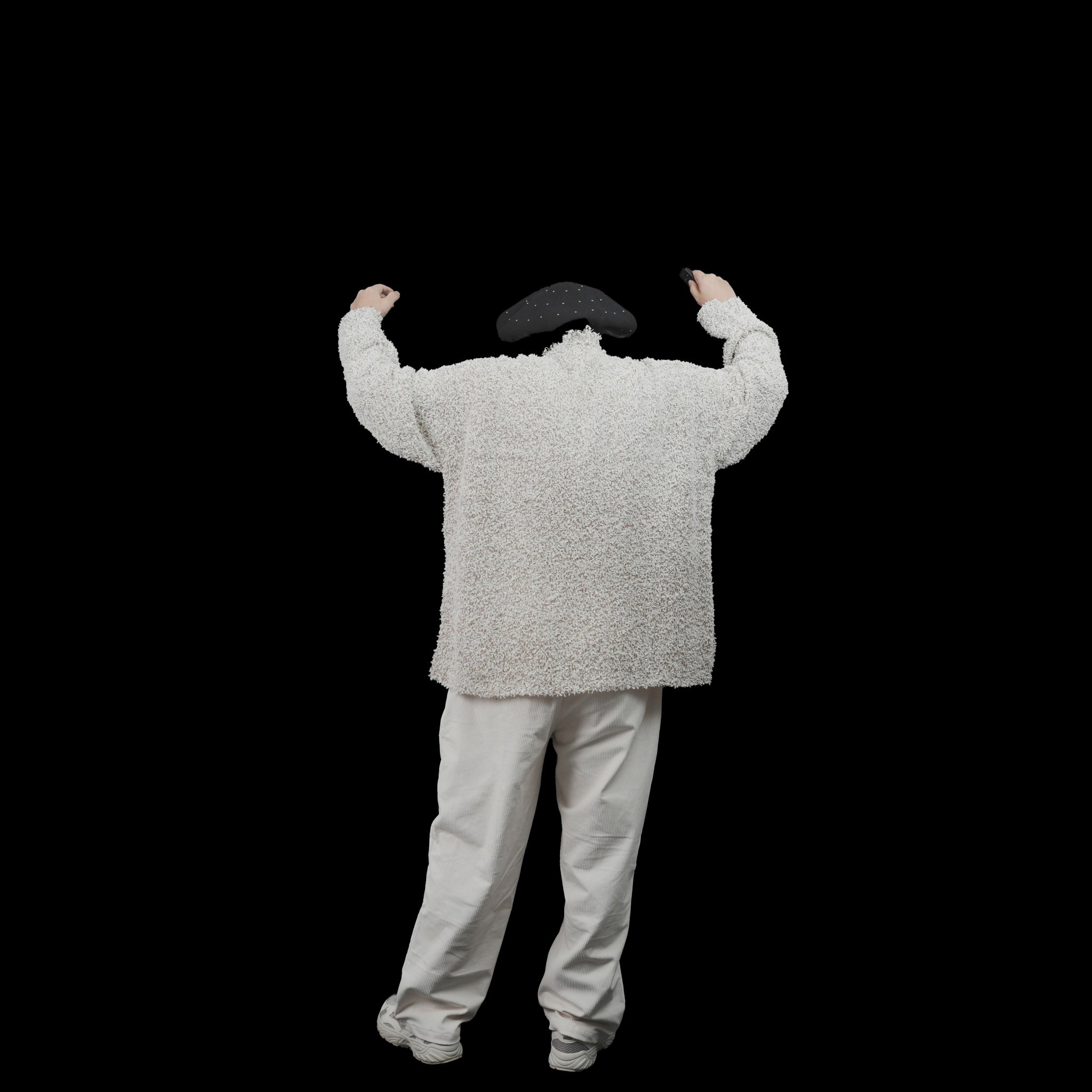 No:VOO-1151 | Name:PAPER MIX KNIT | Color:Cream Mix/Black Mix【VOO_ヴォー】