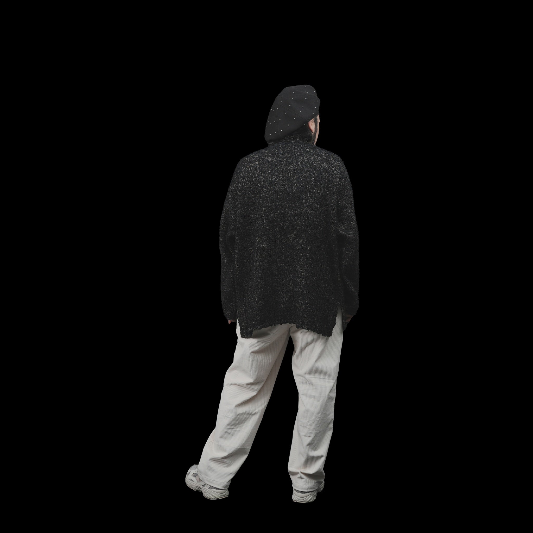 No:VOO-1151 | Name:PAPER MIX KNIT | Color:Cream Mix/Black Mix【VOO_ヴォー】