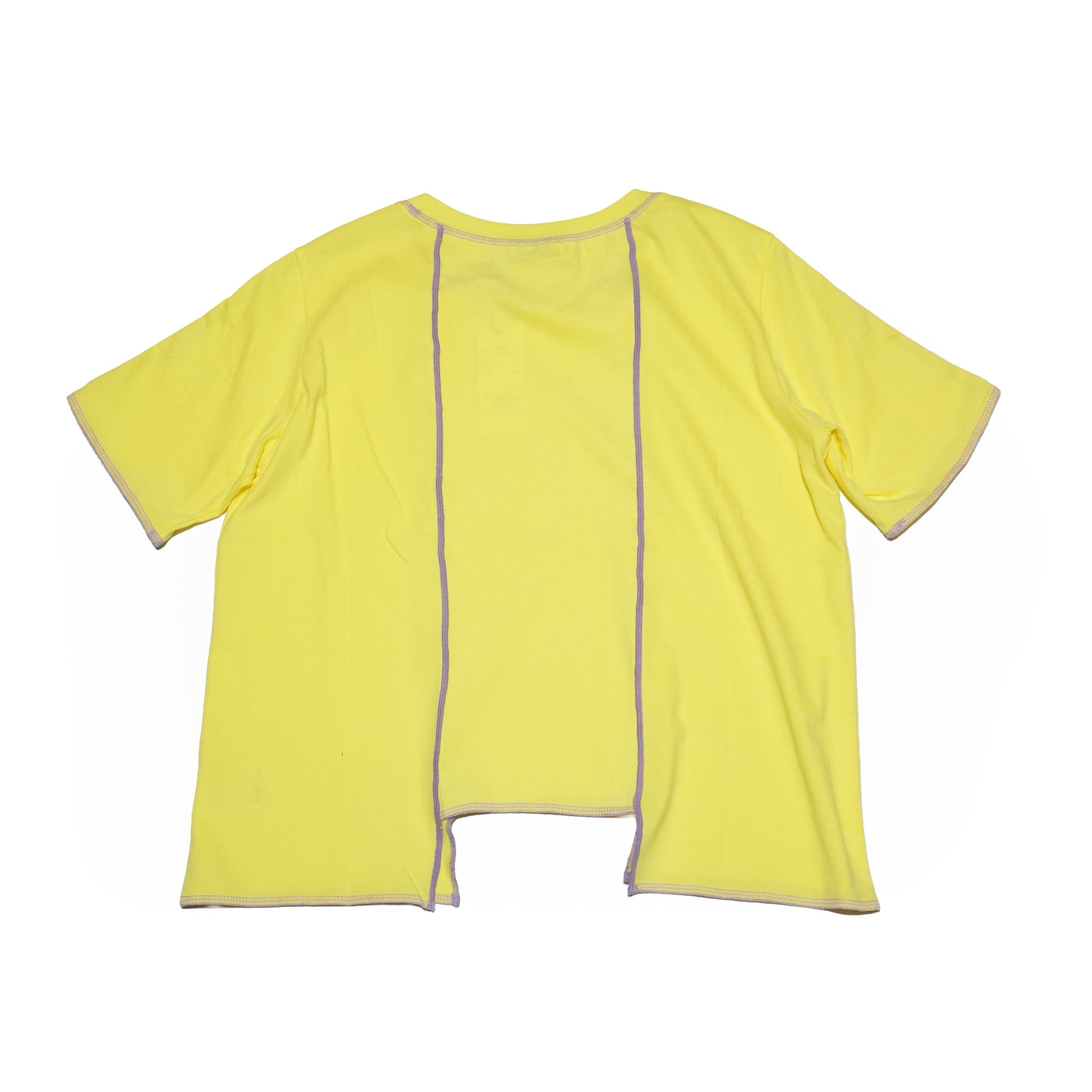 CONTRAST STITCH T-SHIRT – Yellow / Khaki / Blue | HCAE