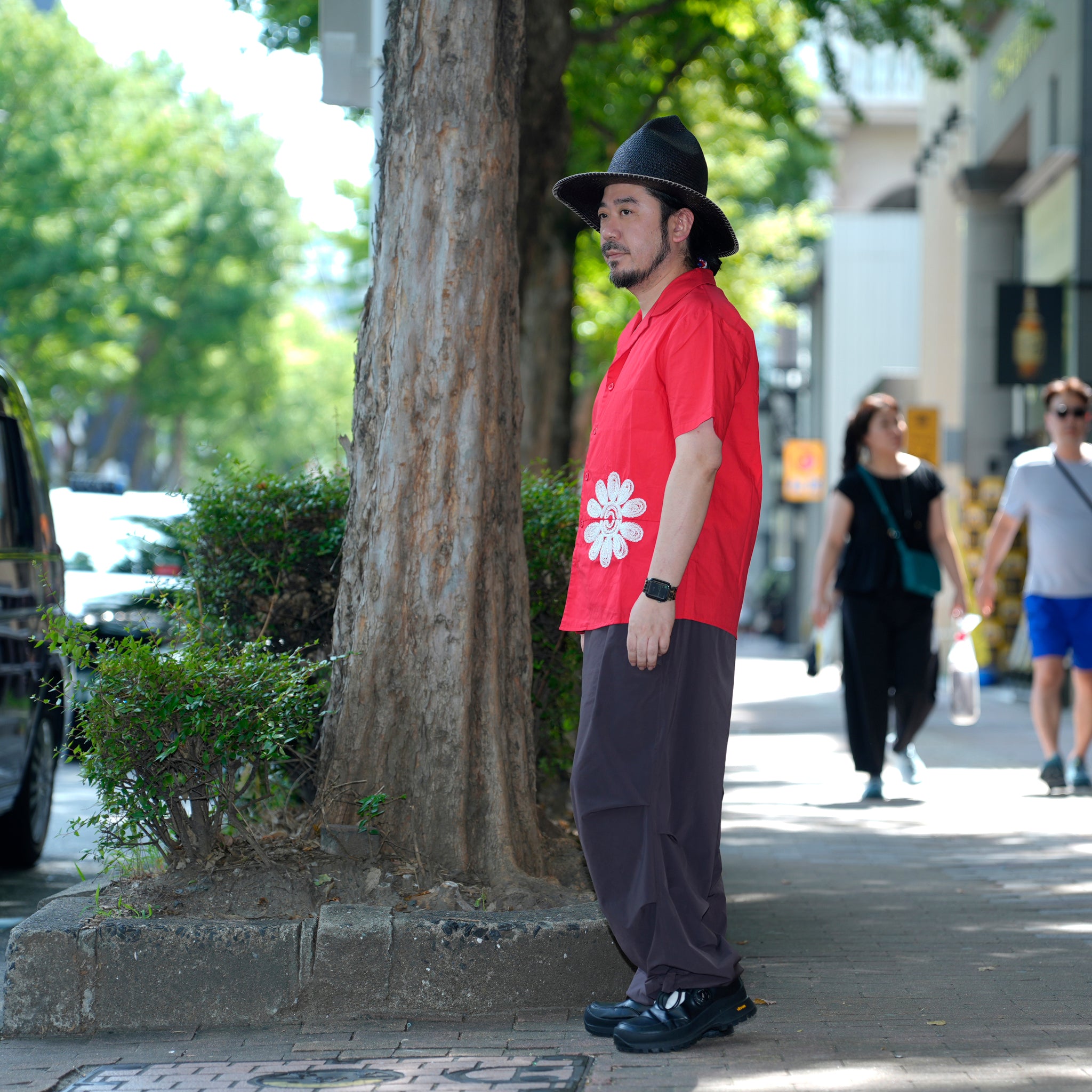 Rosario Trimmed Pockets Shirt | Color_Red | No_32SM00BLM162RED_RED【SISTER JANE_シスタージェーン】